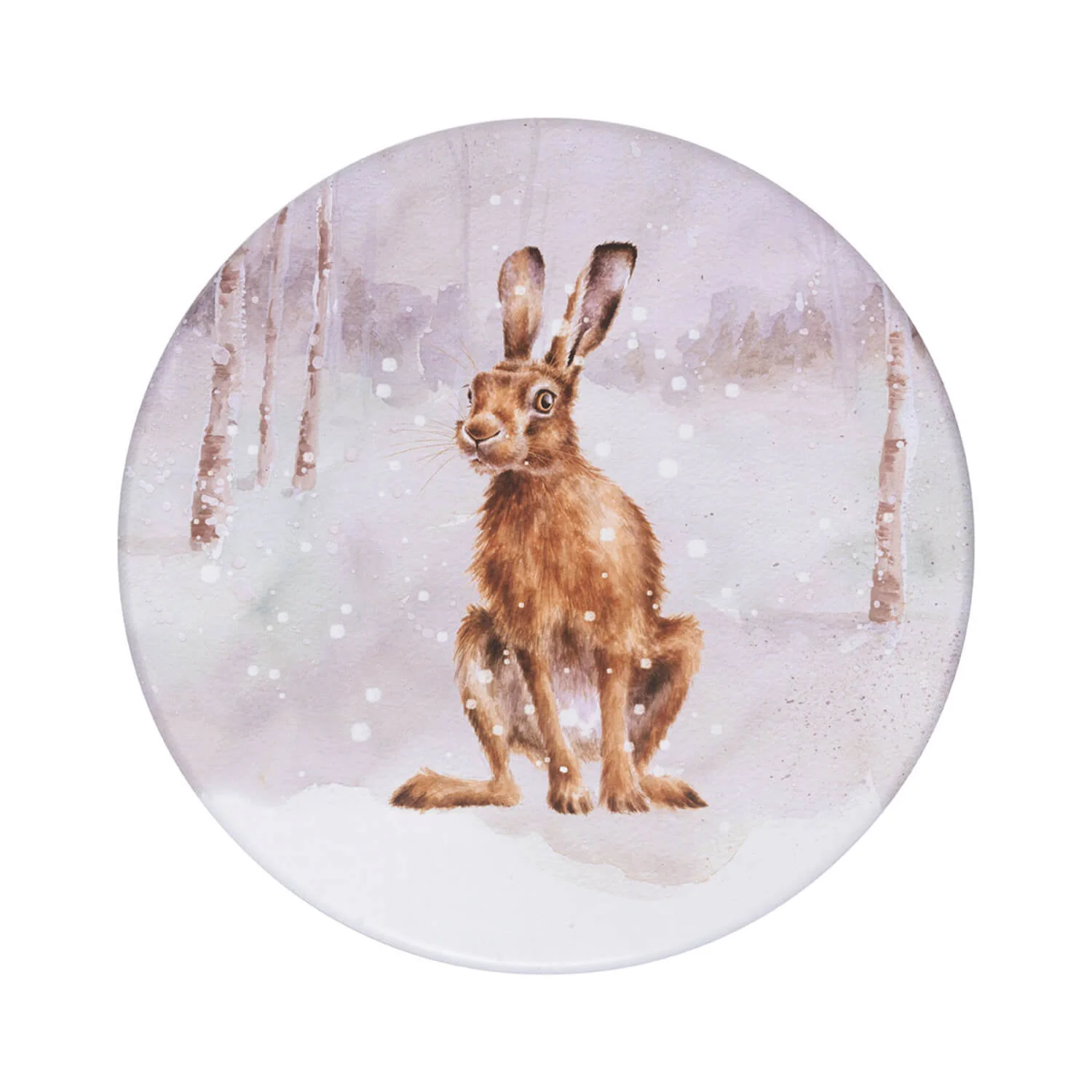 Wrendale Designs by Hannah Dale 22cm Round Christmas Tin - Winter Woodland - Image 2