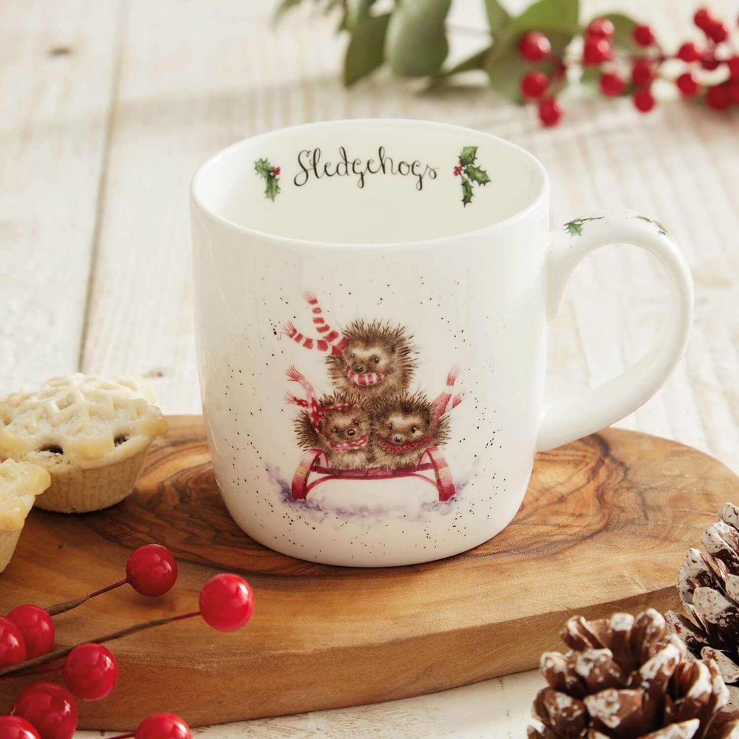 Wrendale Designs by Hannah Dale 300ml Christmas Mug - Sledgehogs - Image 3
