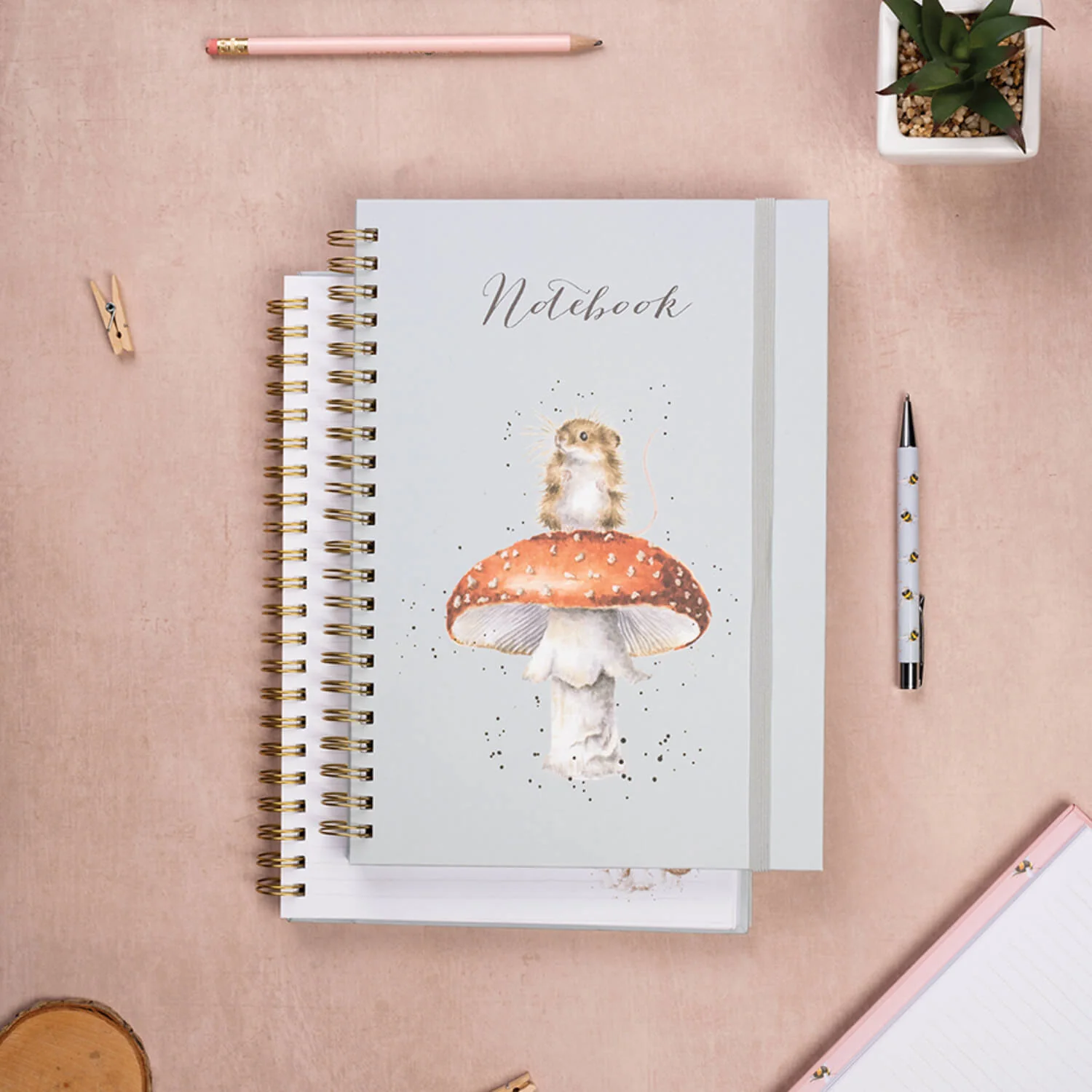 Wrendale Designs by Hannah Dale A4 Spiral Notebook - He's A Fun-Gi Mouse - Image 2