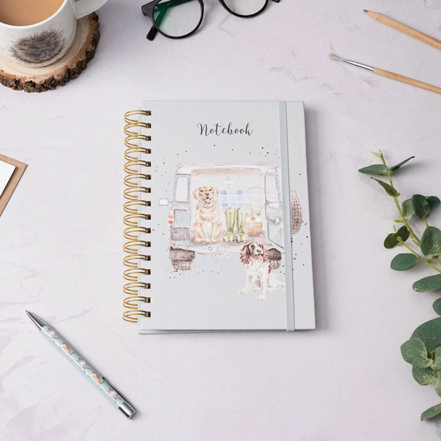 Wrendale Designs by Hannah Dale A5 Notebook - Paws For A Picnic - Labrador & Spaniel - Image 2