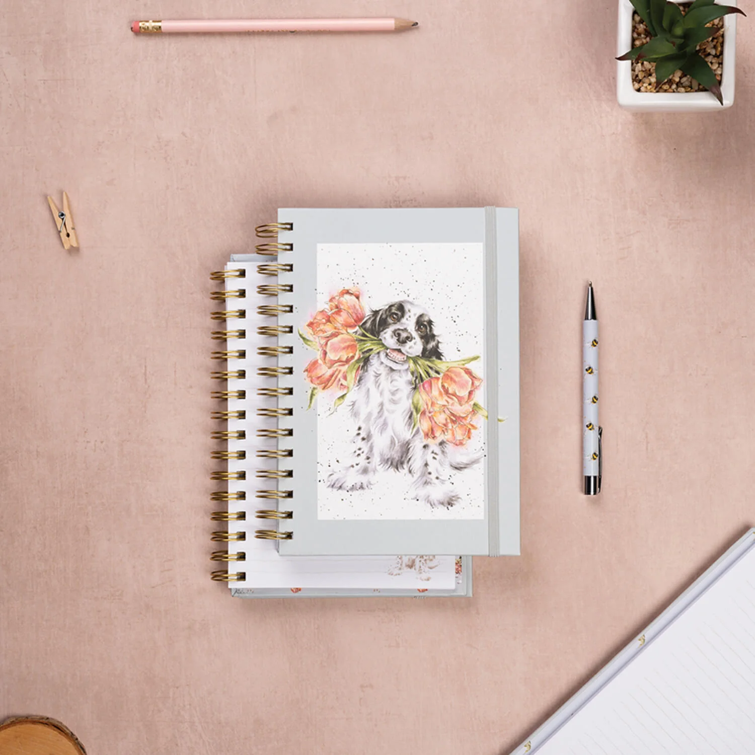 Wrendale Designs by Hannah Dale A5 Spiral Notebook - Blooming With Love - Image 2