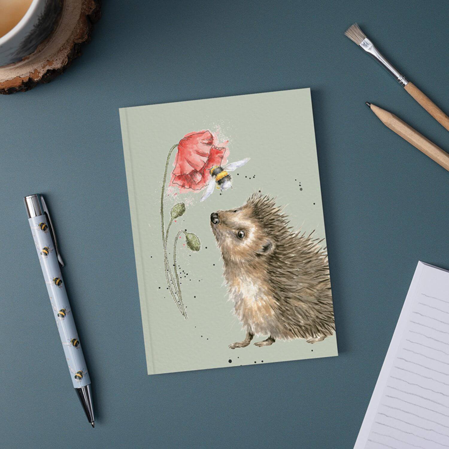 Wrendale Designs by Hannah Dale A6 Notebook - Busy As A Bee - Hedgehog - Image 3