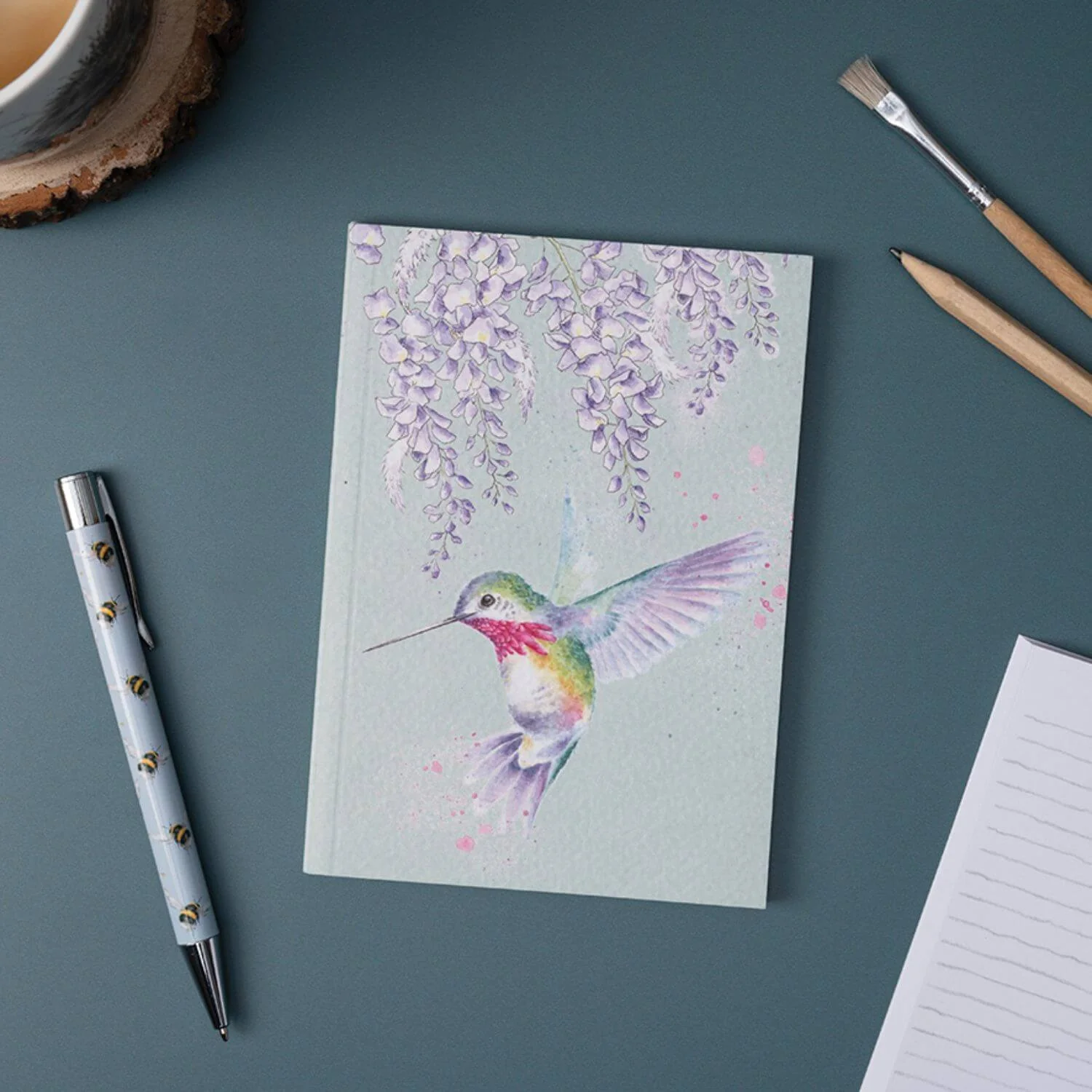 Wrendale Designs by Hannah Dale A6 Notebook - Wisteria - Hummingbird - Image 2