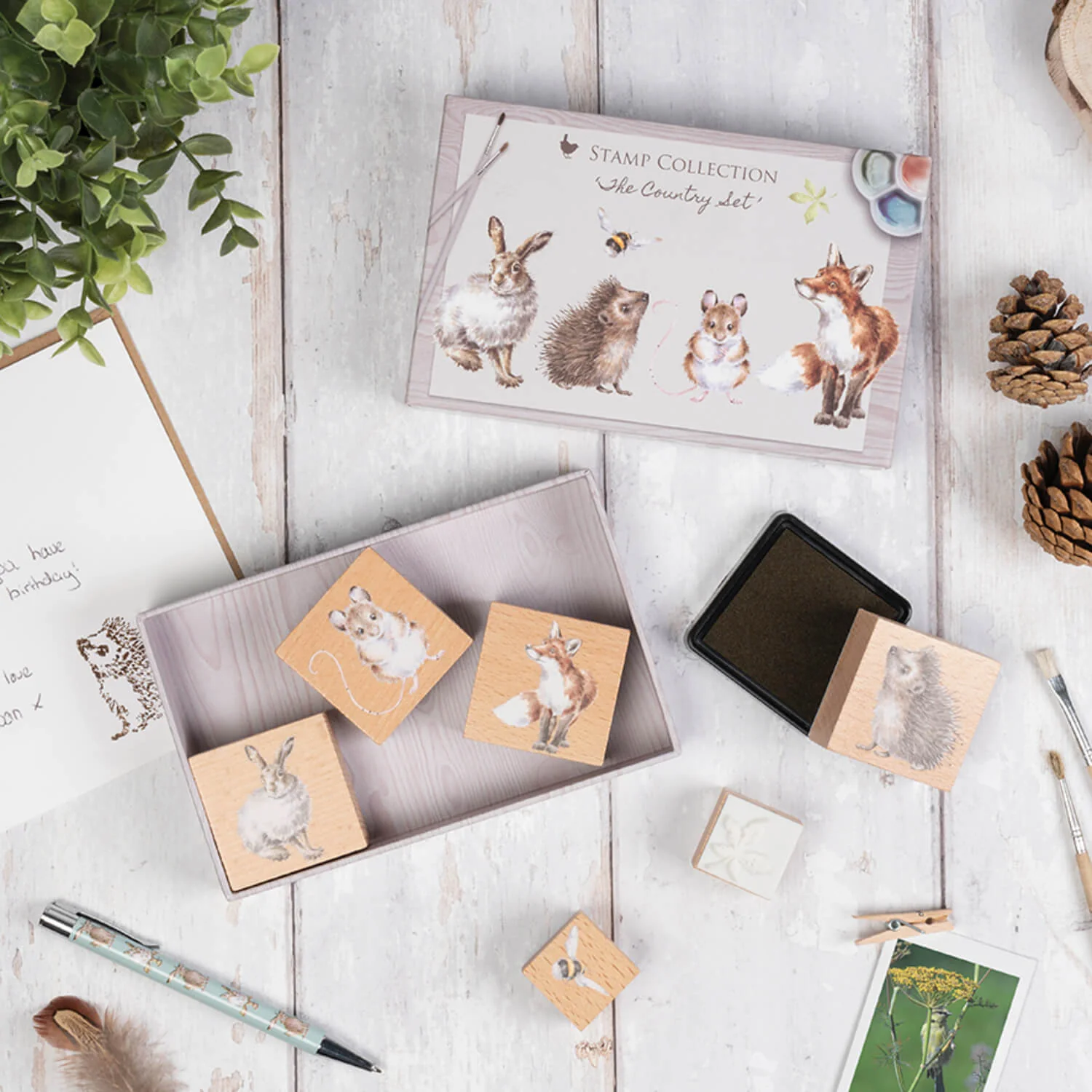 Wrendale Designs by Hannah Dale Animal 6-Piece Ink Stamp Set - The Country Set - Image 7