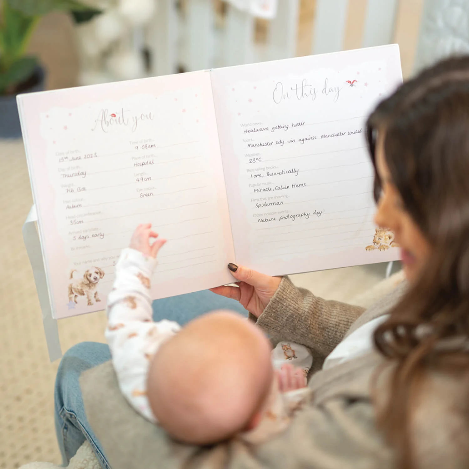 Wrendale Designs by Hannah Dale Little Wren Baby Record Book - Image 6