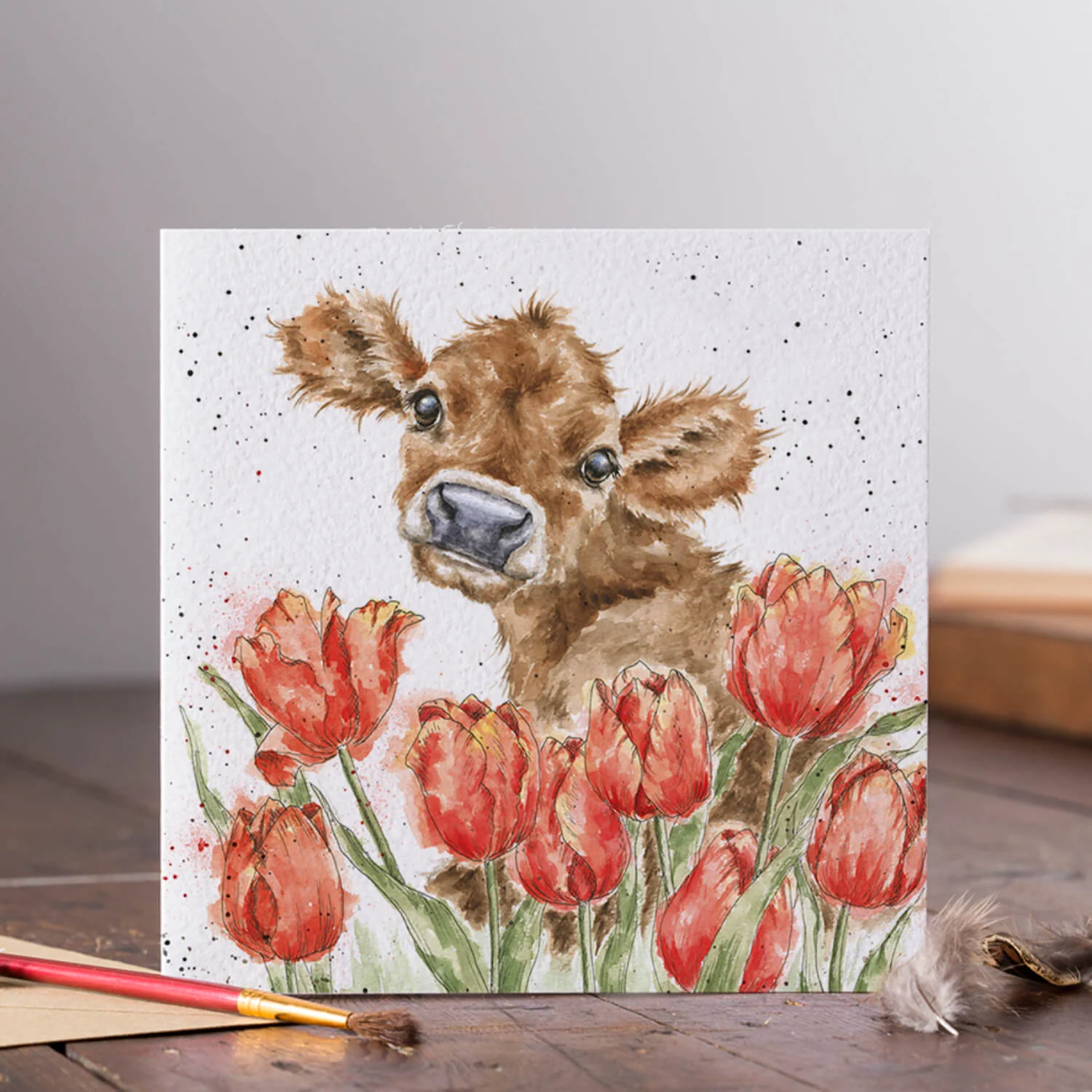 Wrendale Designs By Hannah Dale Card - Bessie - Cow - Image 2