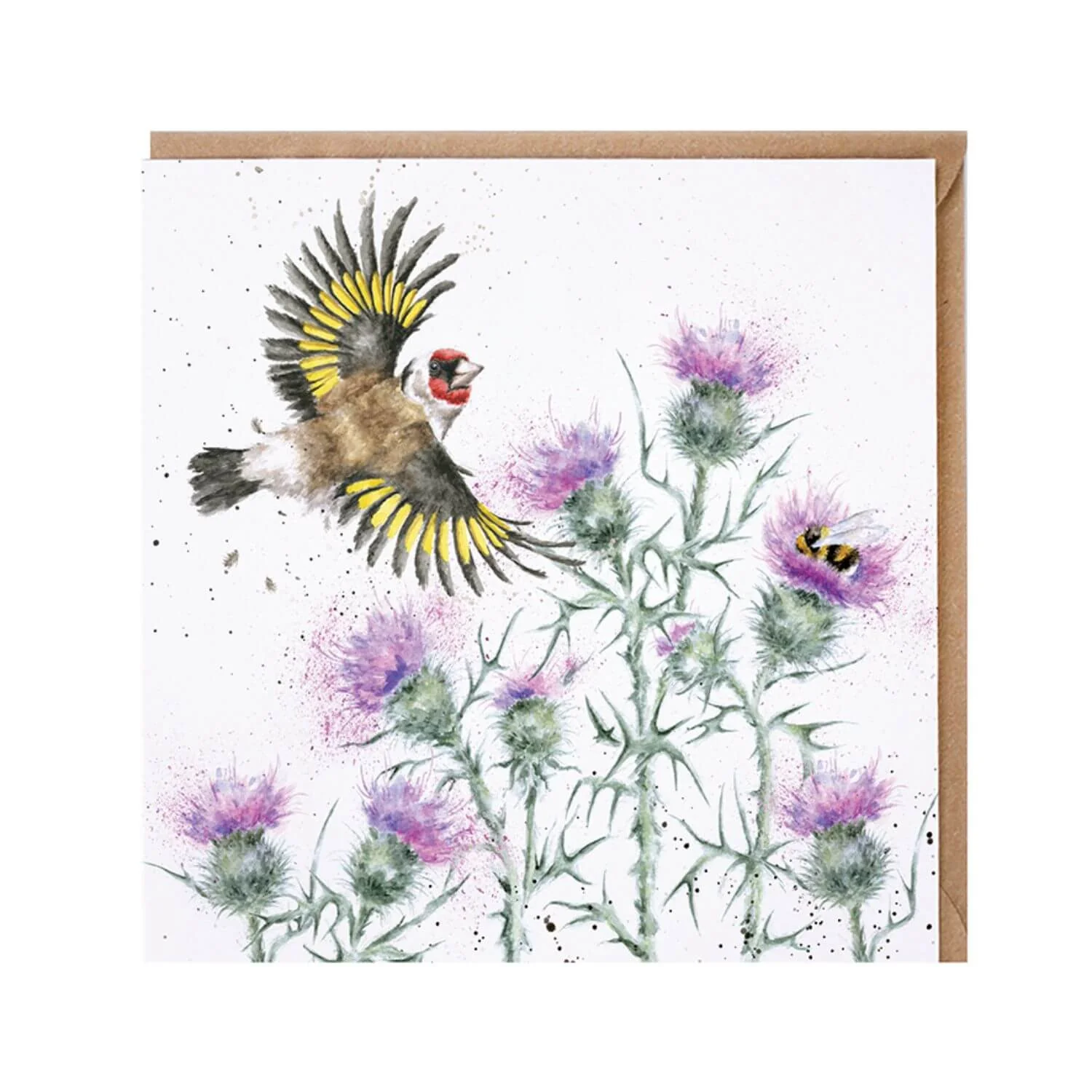 Wrendale Designs by Hannah Dale Card - Feathers & Thistles