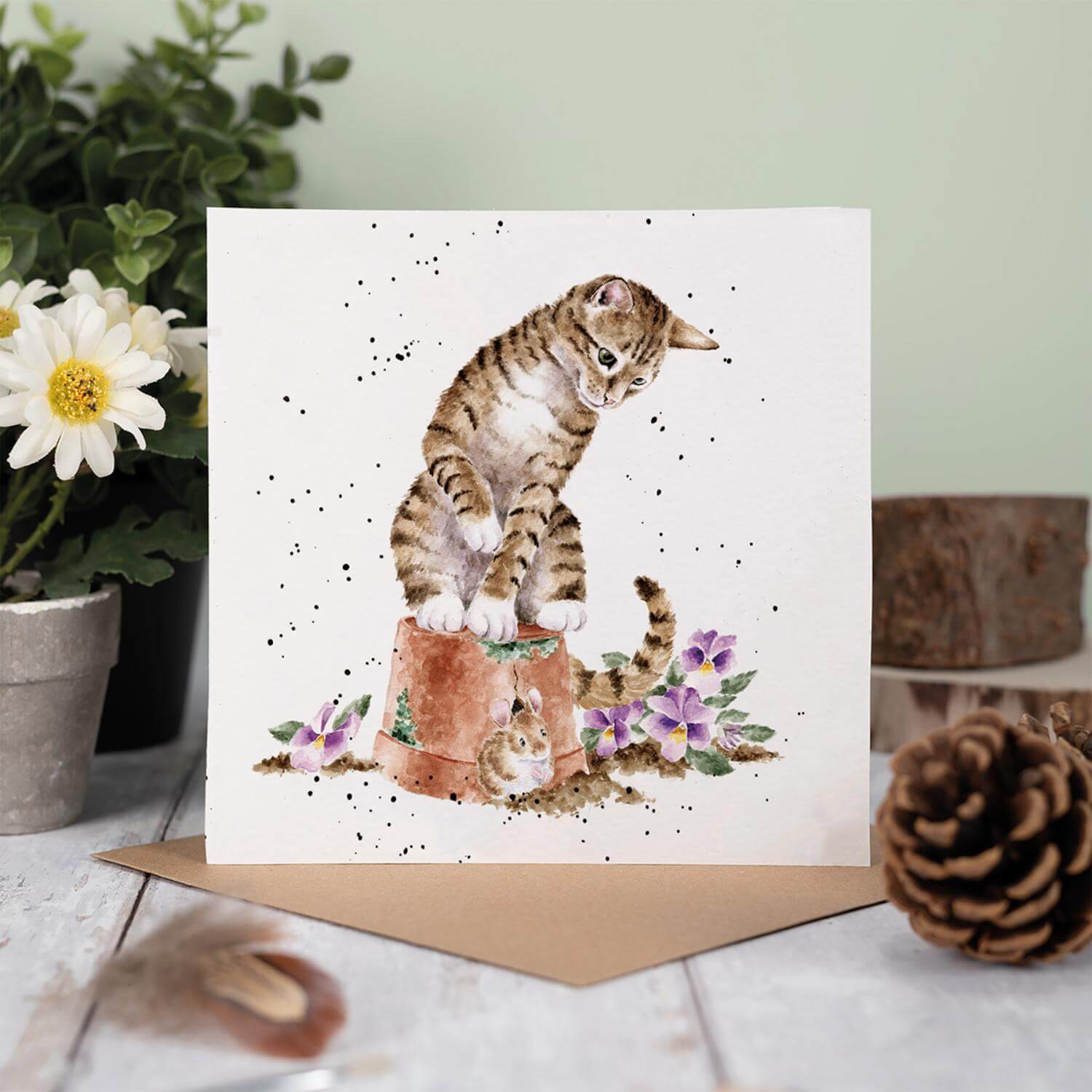 Wrendale Designs by Hannah Dale Card - Hide & Squeak - Cat - Image 2