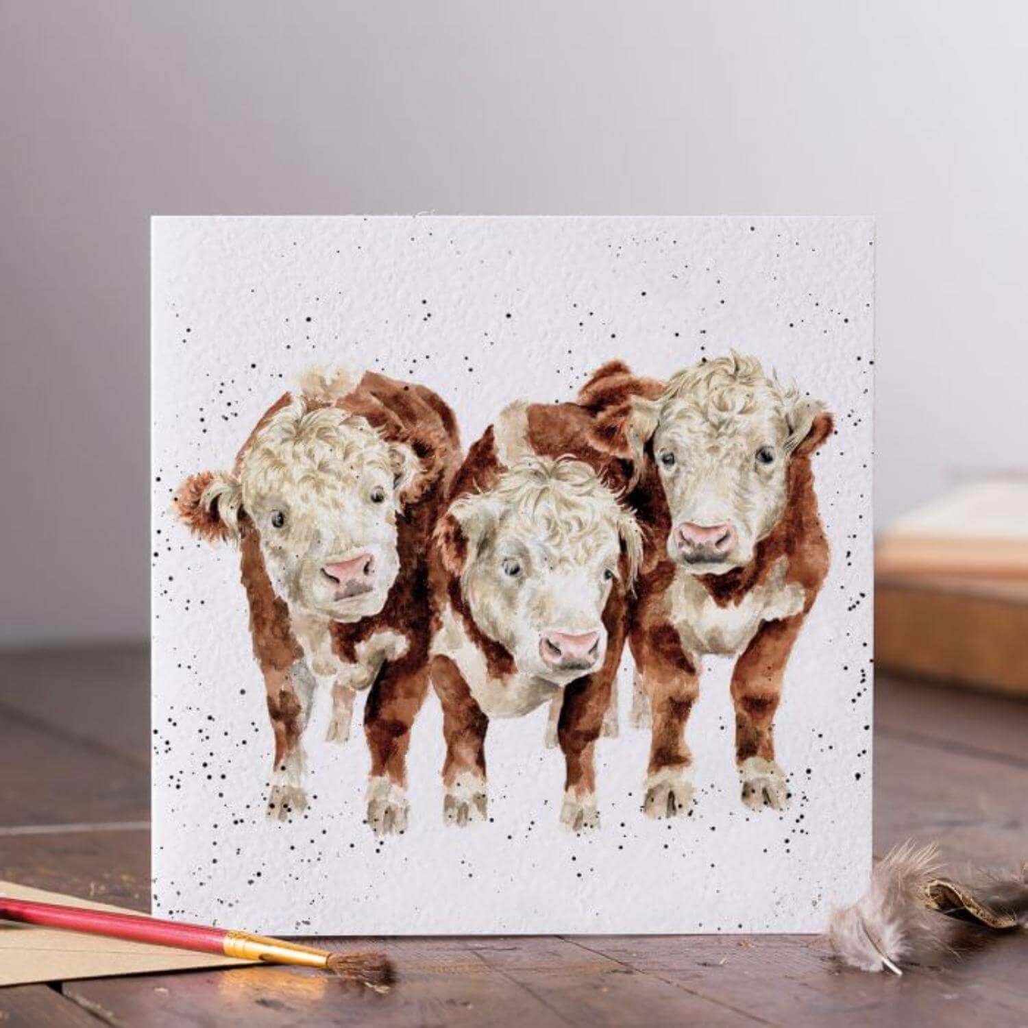 Wrendale Designs by Hannah Dale Card - Paddy, Percy & Pedro - Cows - Image 2