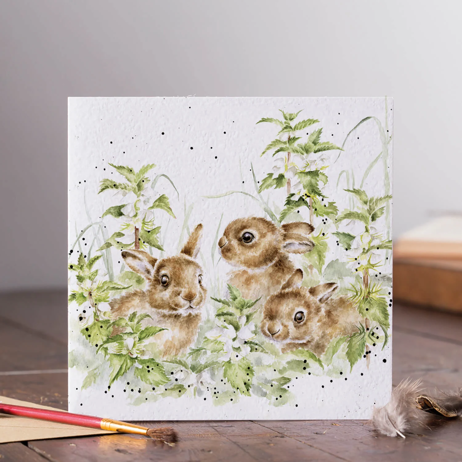 Wrendale Designs by Hannah Dale Card - Spring Hares - Image 2