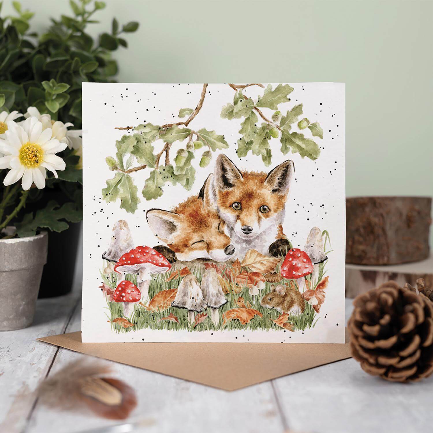 Wrendale Designs by Hannah Dale Card - Under The Oak Tree - Fox - Image 2