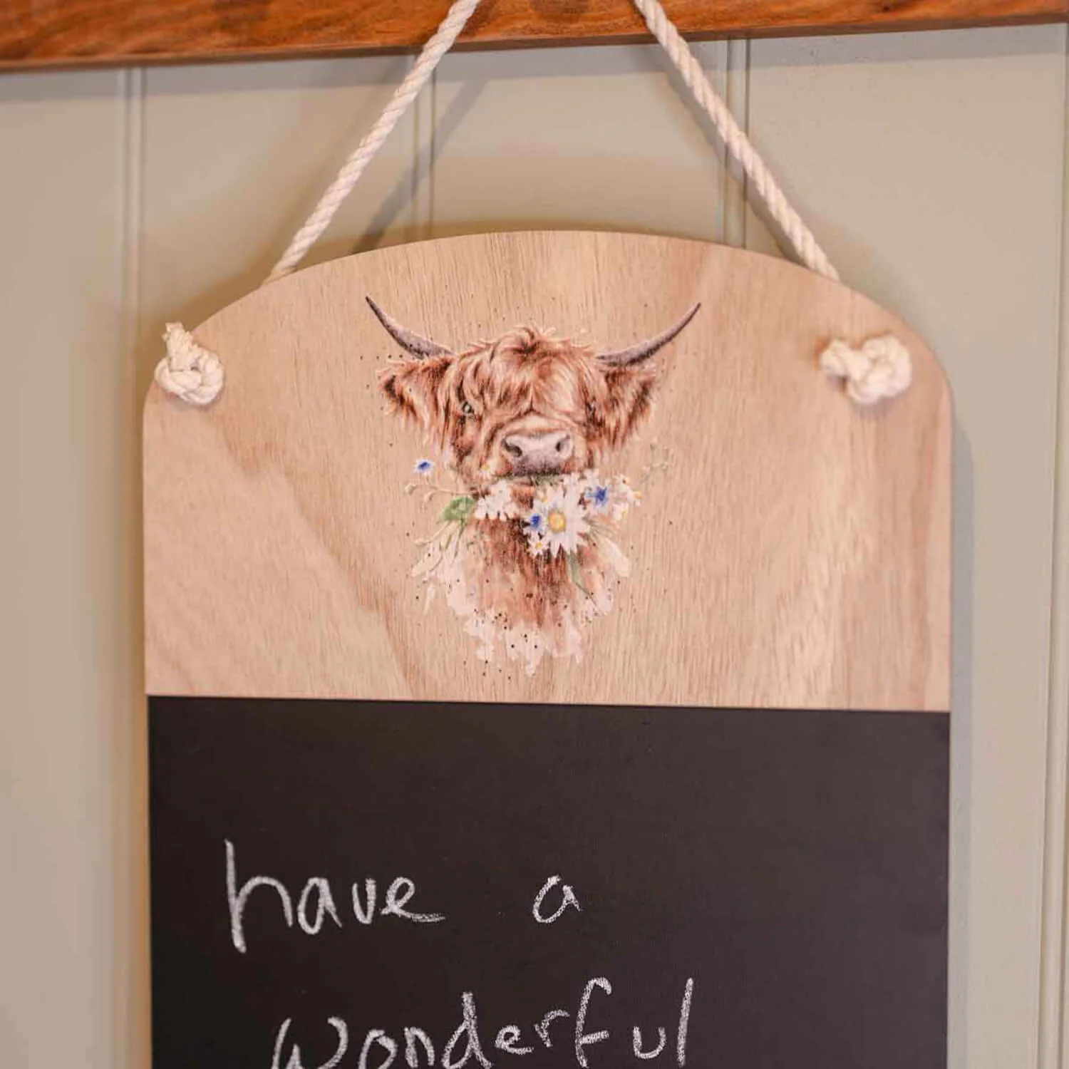 Wrendale Designs by Hannah Dale Chalkboard - Daisy Coo - Highland Cow - Image 2
