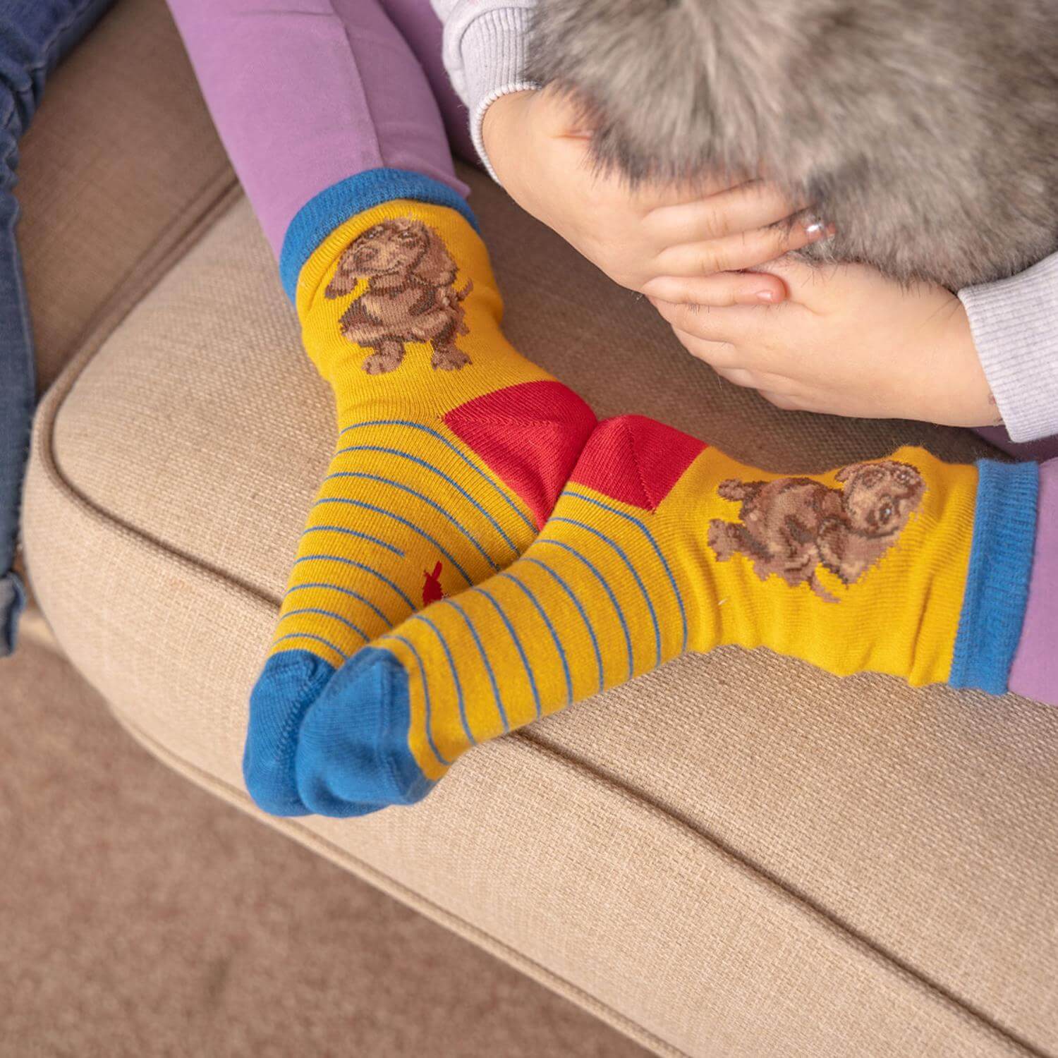 Wrendale Designs By Hannah Dale Childrens 9 to 12 Bamboo Socks - Dachshund - Image 3