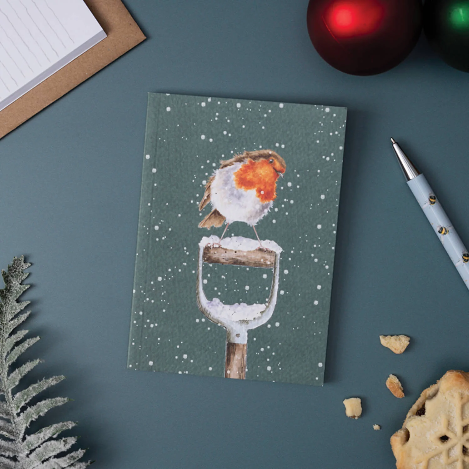 Wrendale Designs by Hannah Dale Christmas A6 Notebook - A Little Red Robin - Image 2