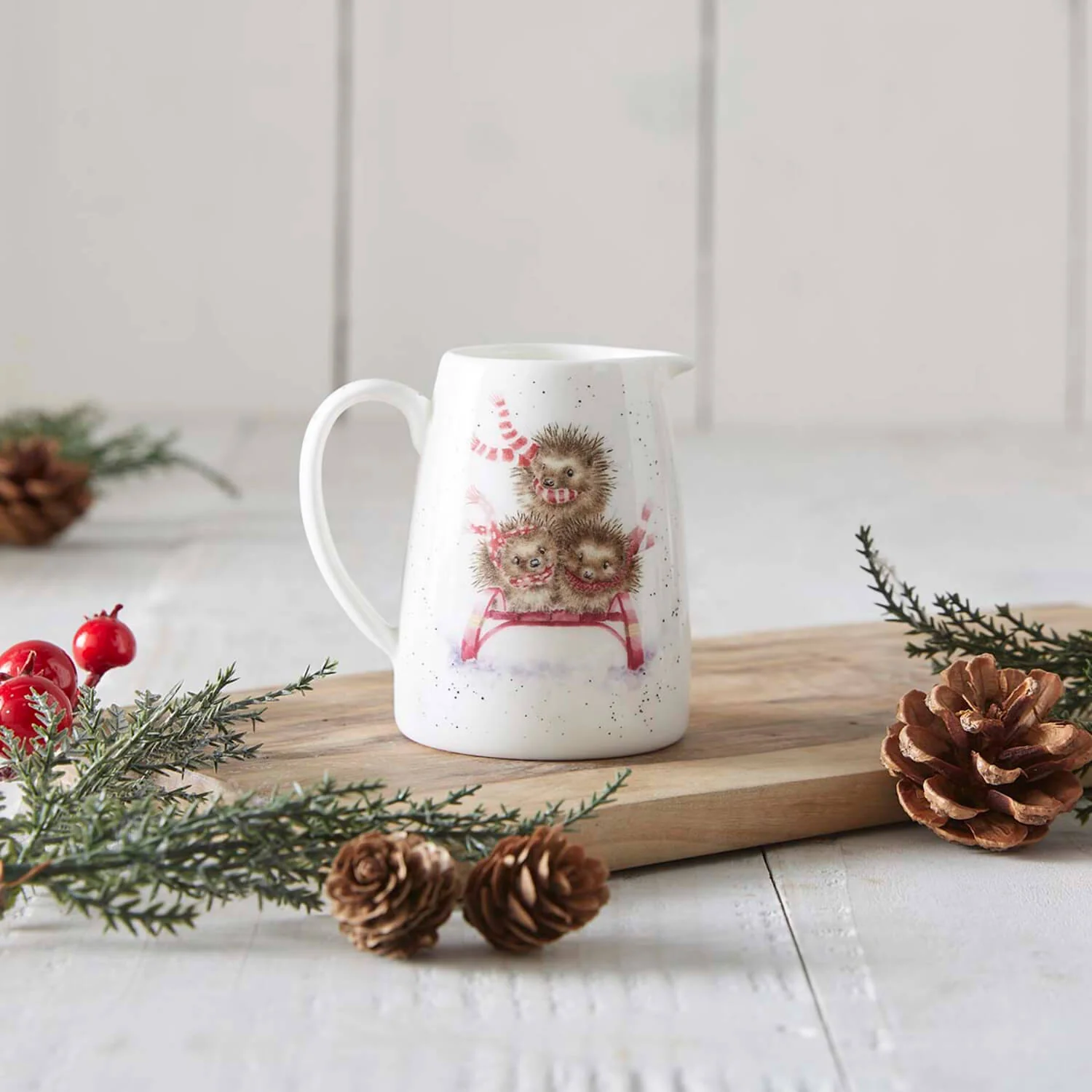Wrendale Designs by Hannah Dale Christmas Posy Jug - Sledgehogs - Image 6