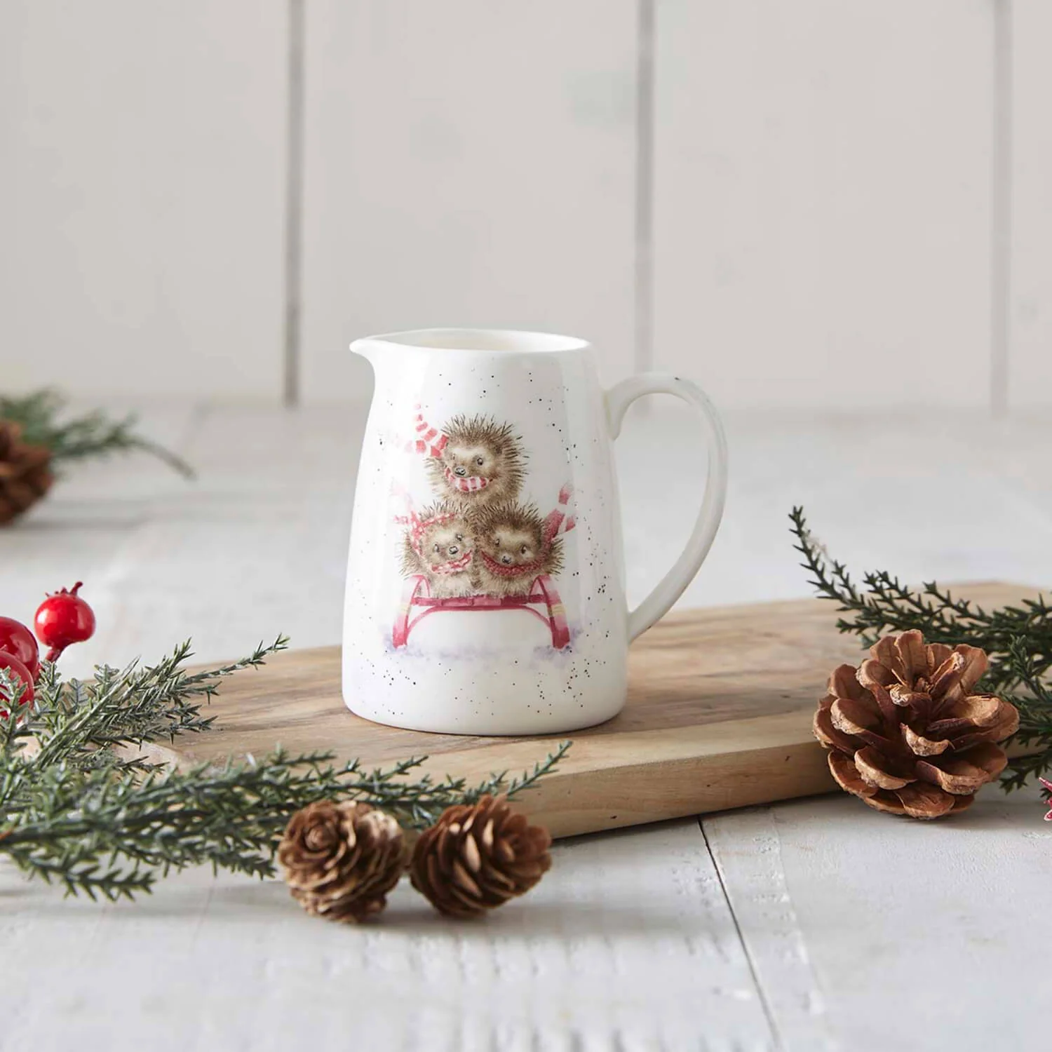 Wrendale Designs by Hannah Dale Christmas Posy Jug - Sledgehogs - Image 8