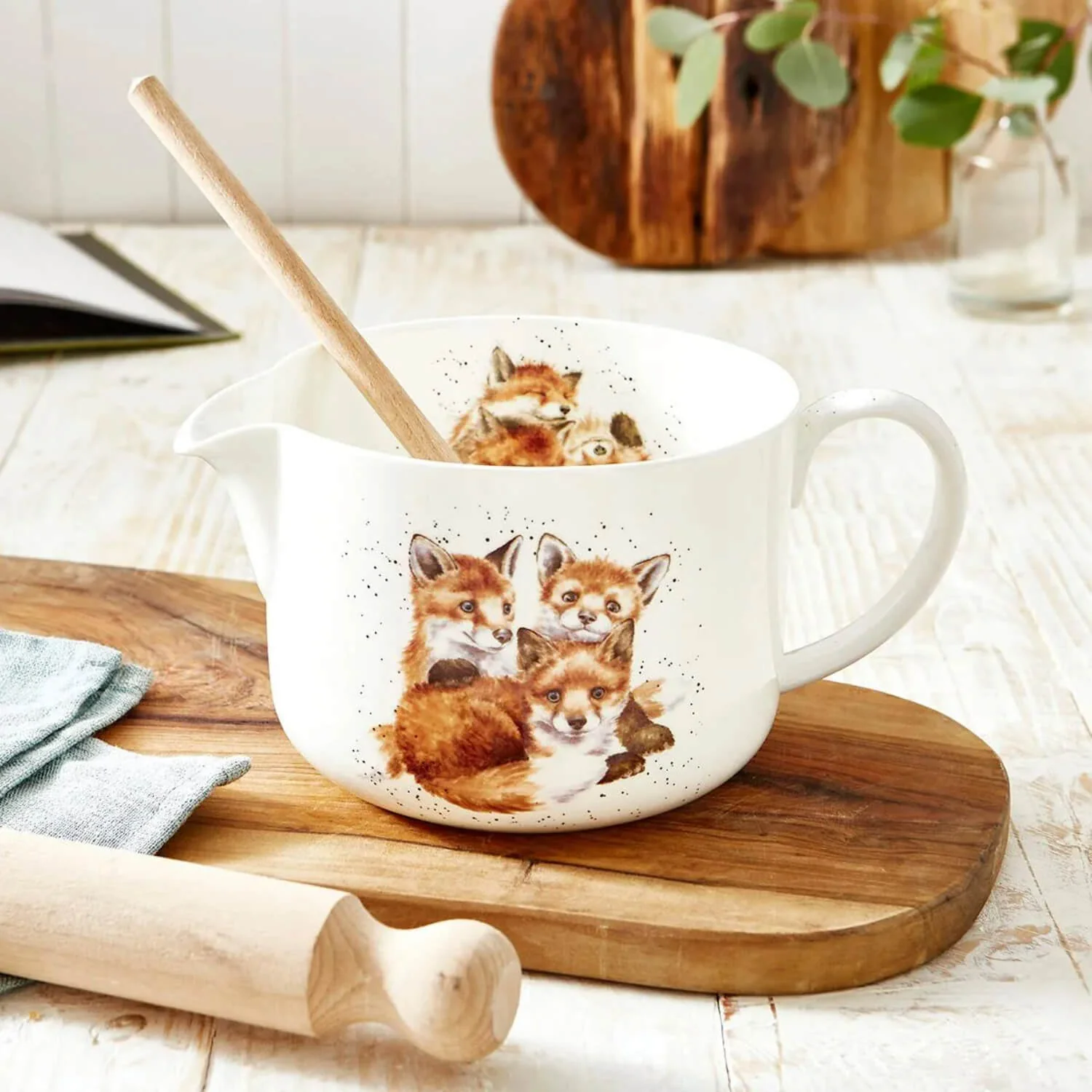 Wrendale Designs by Hannah Dale Fine China 2 Litre Mixing Jug - Foxes - Image 5
