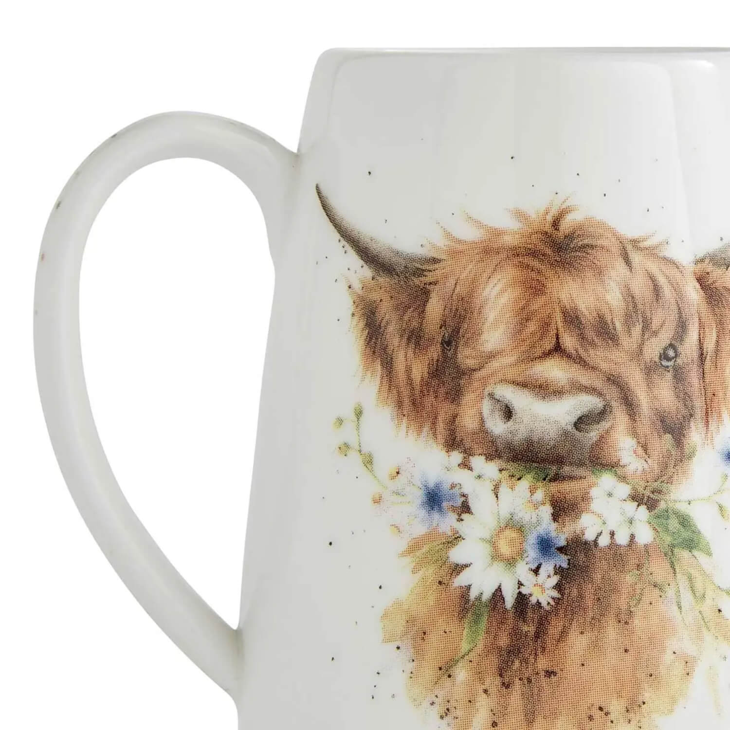 Wrendale Designs by Hannah Dale Fine China Posy Jug - Daisy Coo - Highland Cow - Image 2