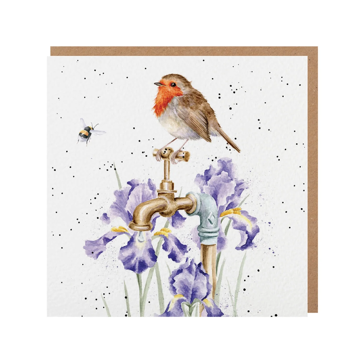 Wrendale Designs by Hannah Dale 'Gardeners Guest' Card - Robin
