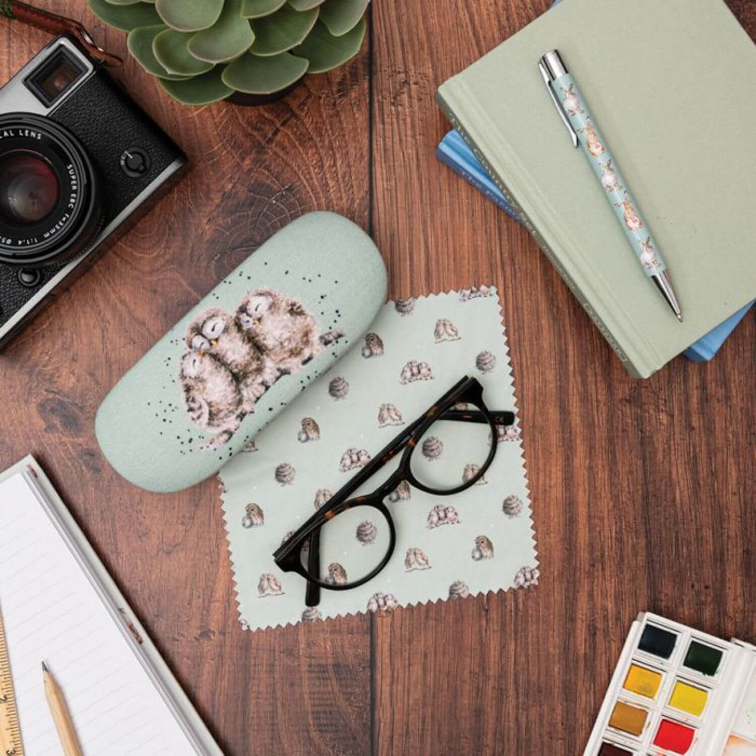 Wrendale Designs by Hannah Dale Glasses Case - Owlets - Owl - Image 5