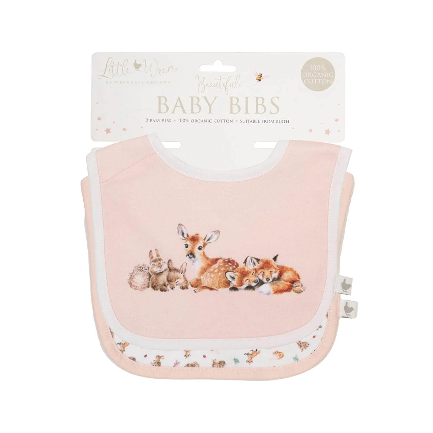 Wrendale Designs by Hannah Dale Little Wren 100% Cotton Bib Gift Set - Little Forest - Image 4
