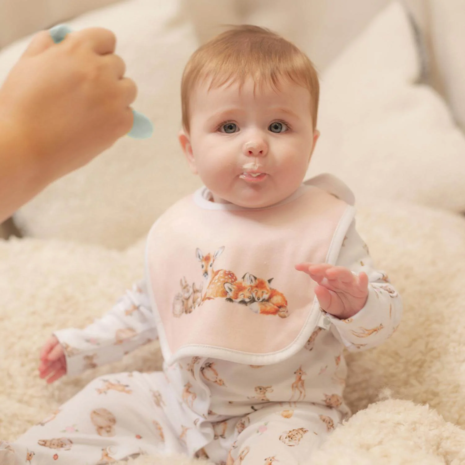 Wrendale Designs by Hannah Dale Little Wren 100% Cotton Bib Gift Set - Little Forest - Image 5