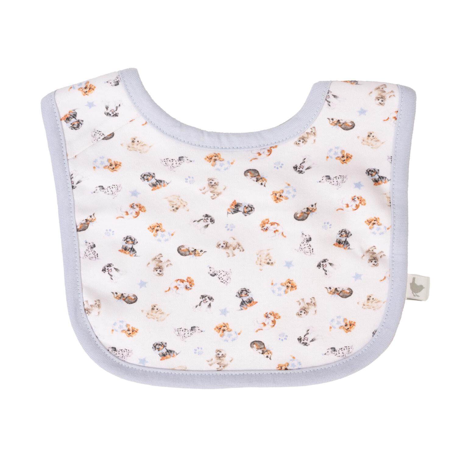 Wrendale Designs by Hannah Dale Little Wren 100% Cotton Bib Gift Set - Little Paws - Image 3