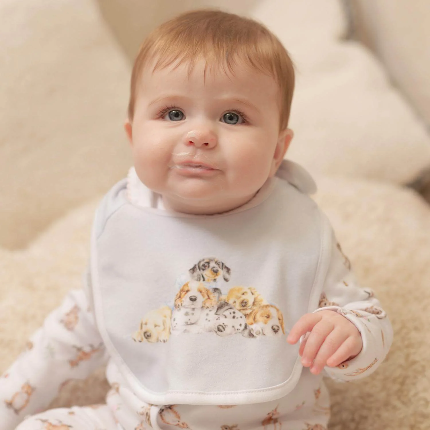Wrendale Designs by Hannah Dale Little Wren 100% Cotton Bib Gift Set - Little Paws - Image 5
