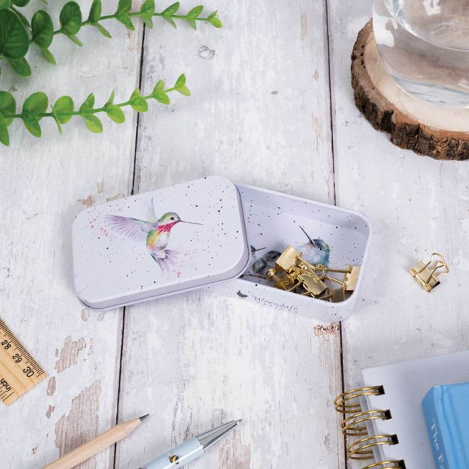 Wrendale Designs by Hannah Dale Mini Tin - Wisteria Wishes - Hummingbird - Image 3