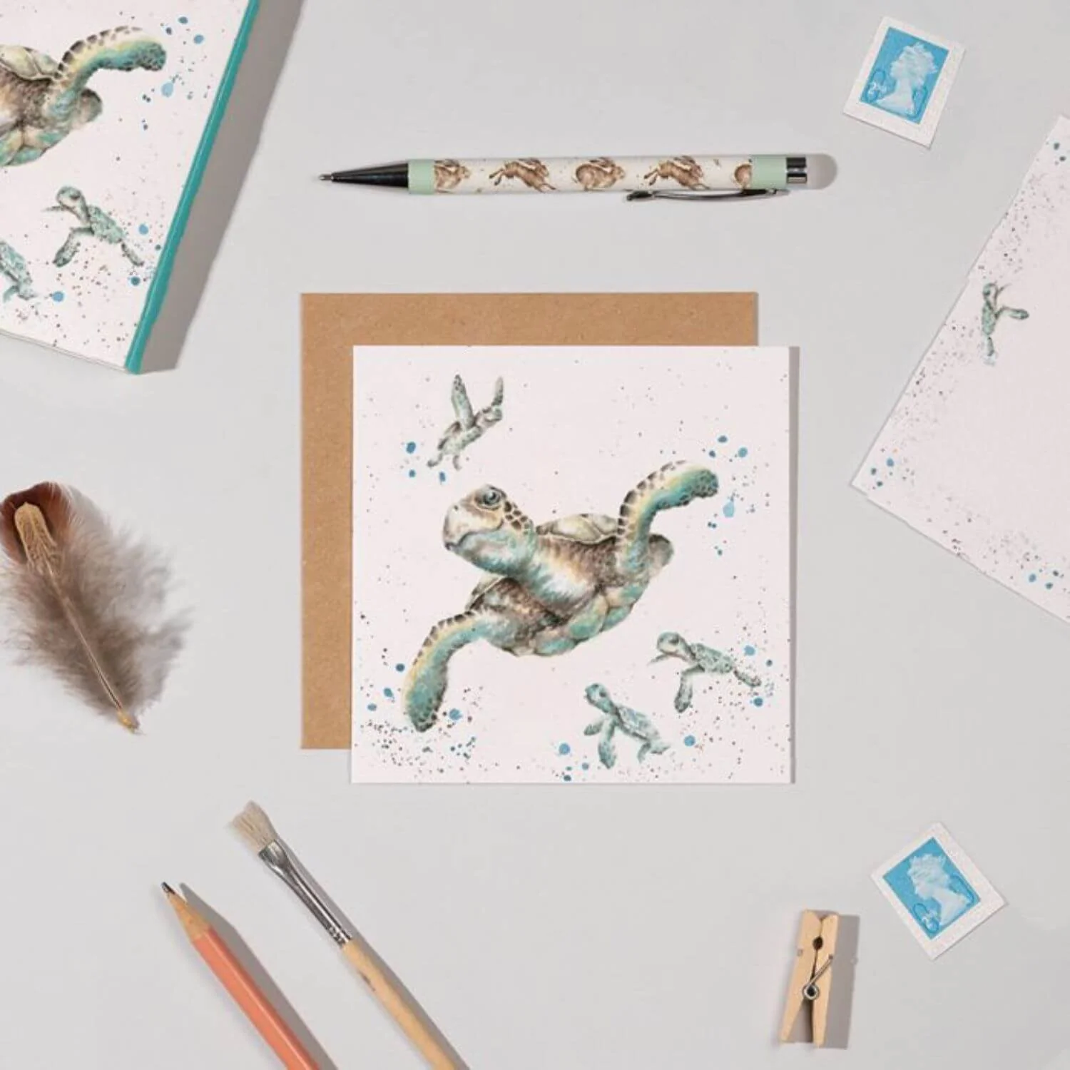 Wrendale Designs by Hannah Dale Notecard Pack - Swimming School - Image 2