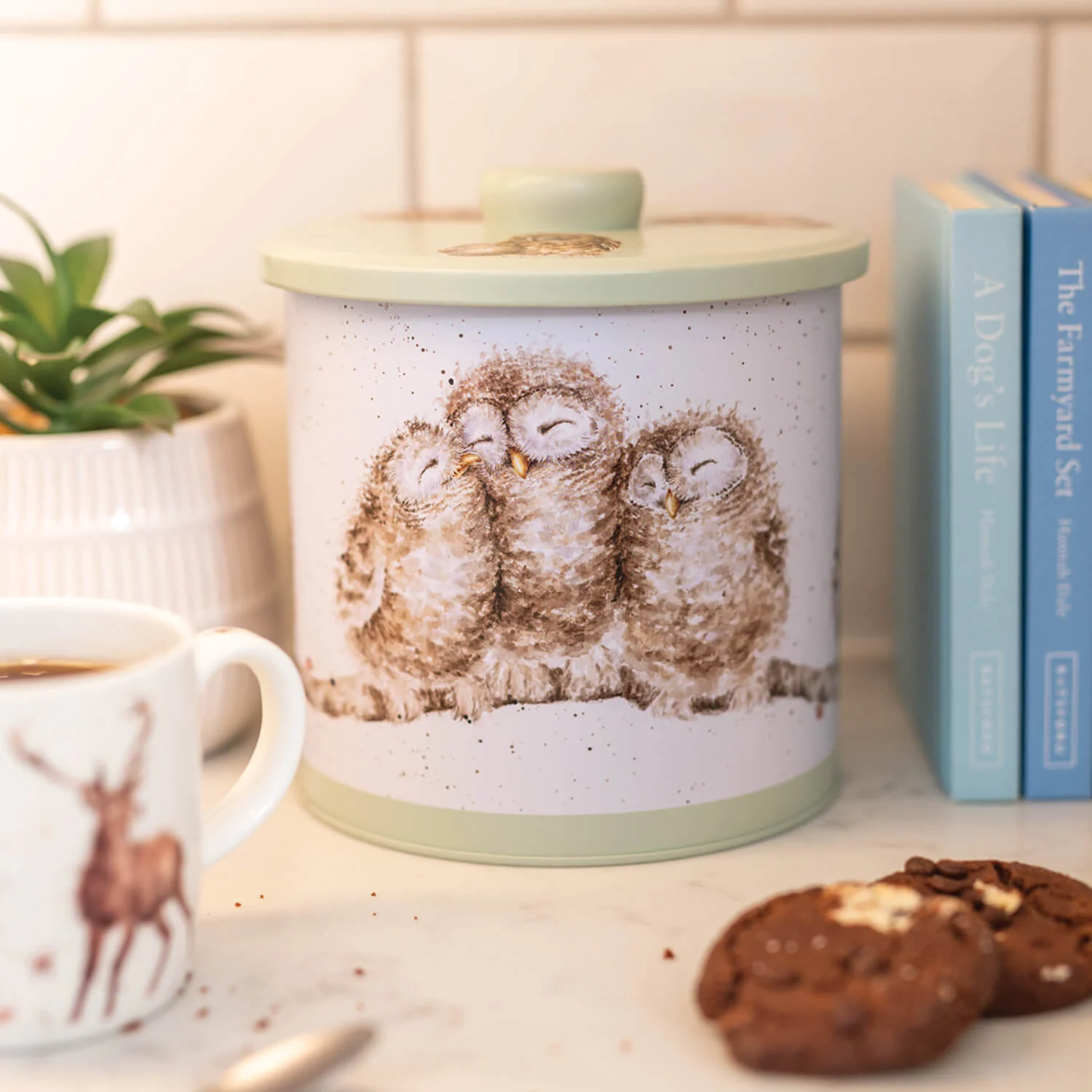Wrendale Designs by Hannah Dale Owl Biscuit Barrel - The Country Set - Image 2