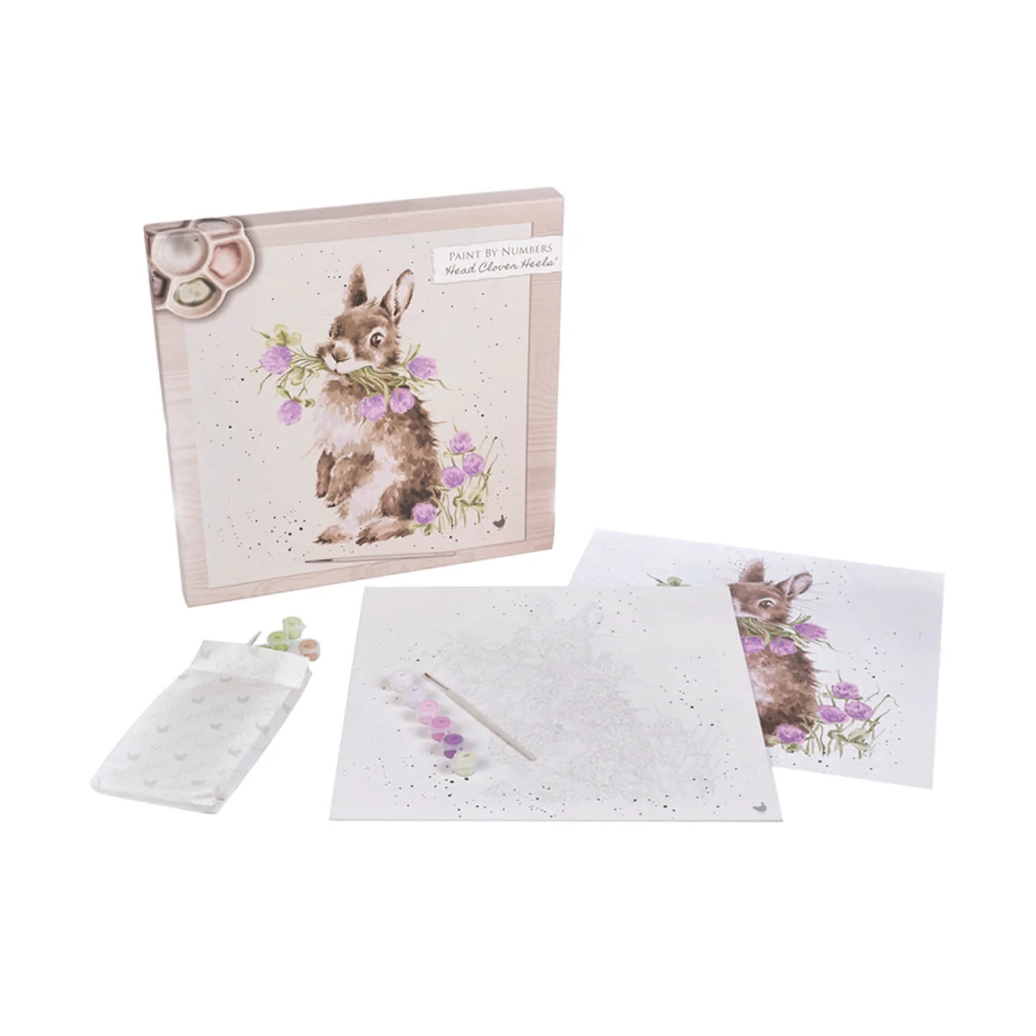 Wrendale Designs by Hannah Dale Paint By Numbers - Head Clover Heels - Rabbit - Image 2