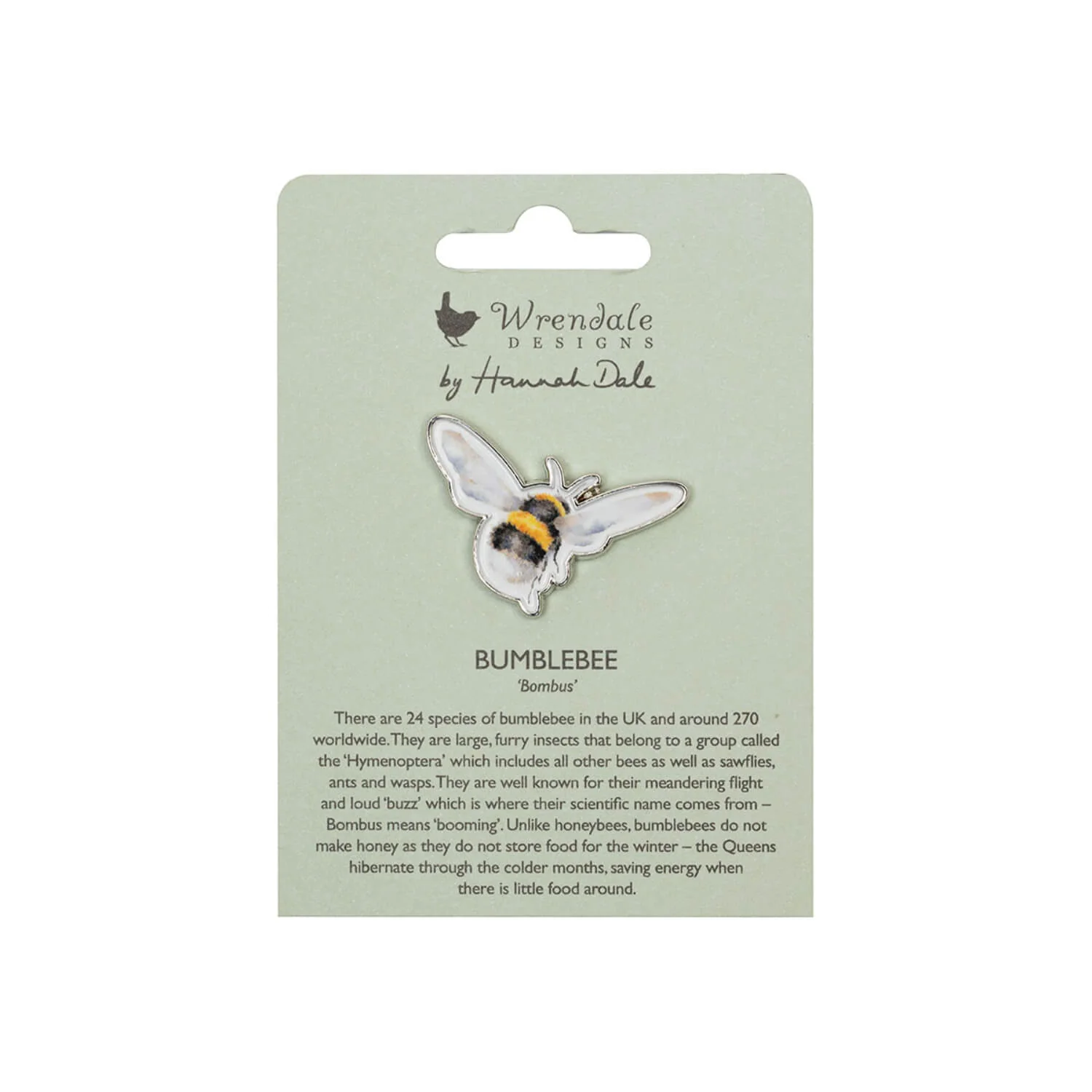 Wrendale Designs by Hannah Dale Pin Badge - Flight Of The Bumblebee - Bee - Image 2