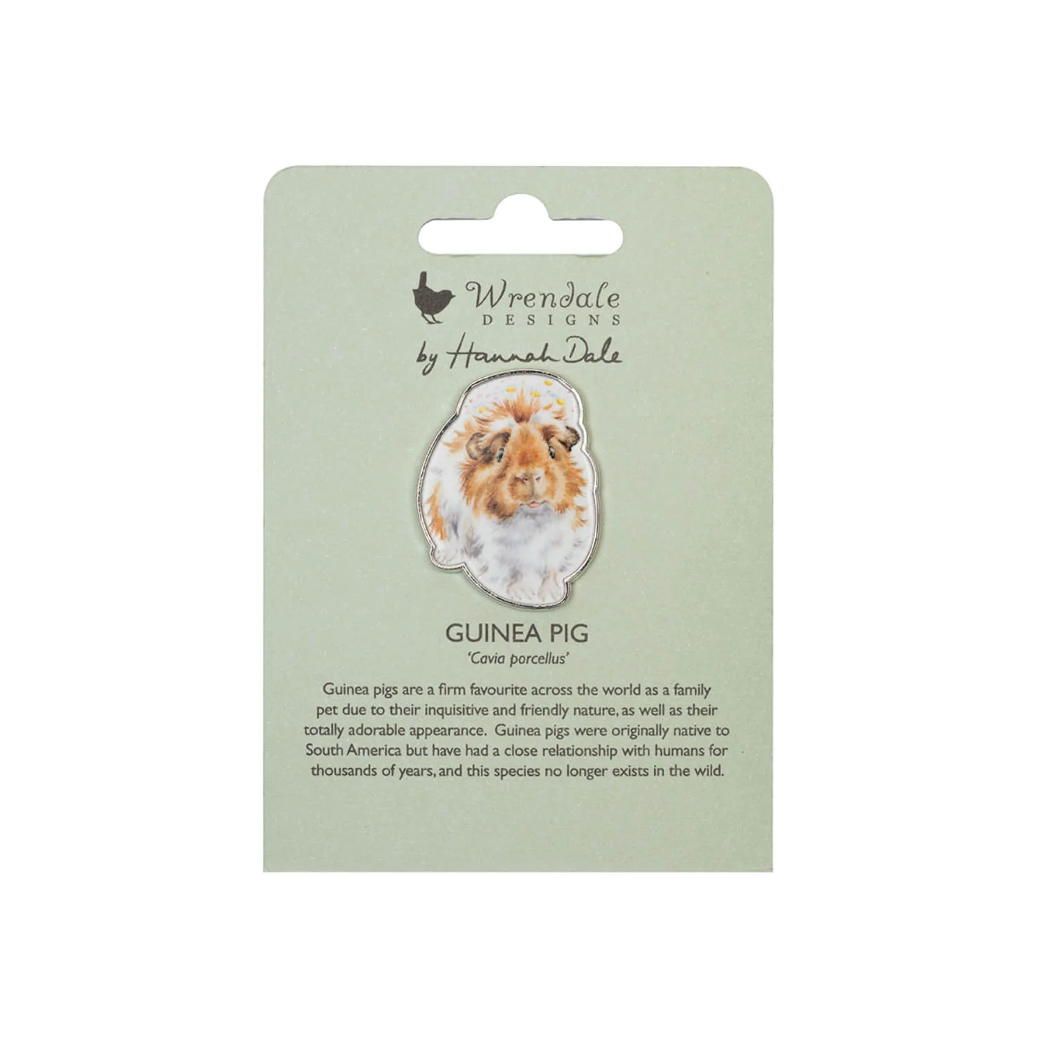 Wrendale Designs by Hannah Dale Pin Badge - Grinny Pig - Guinea Pig - Image 2