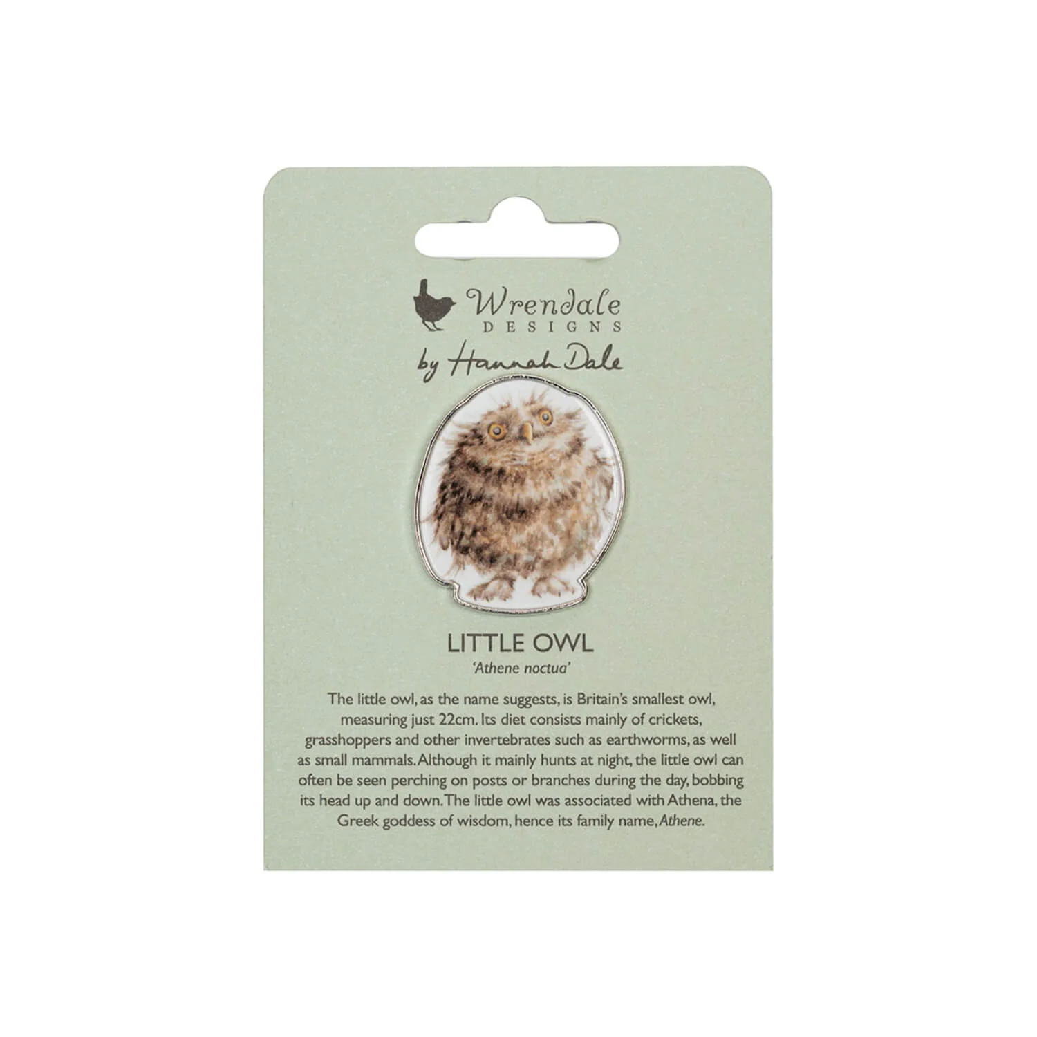 Wrendale Designs by Hannah Dale Pin Badge - Round Owl - Owl - Image 2