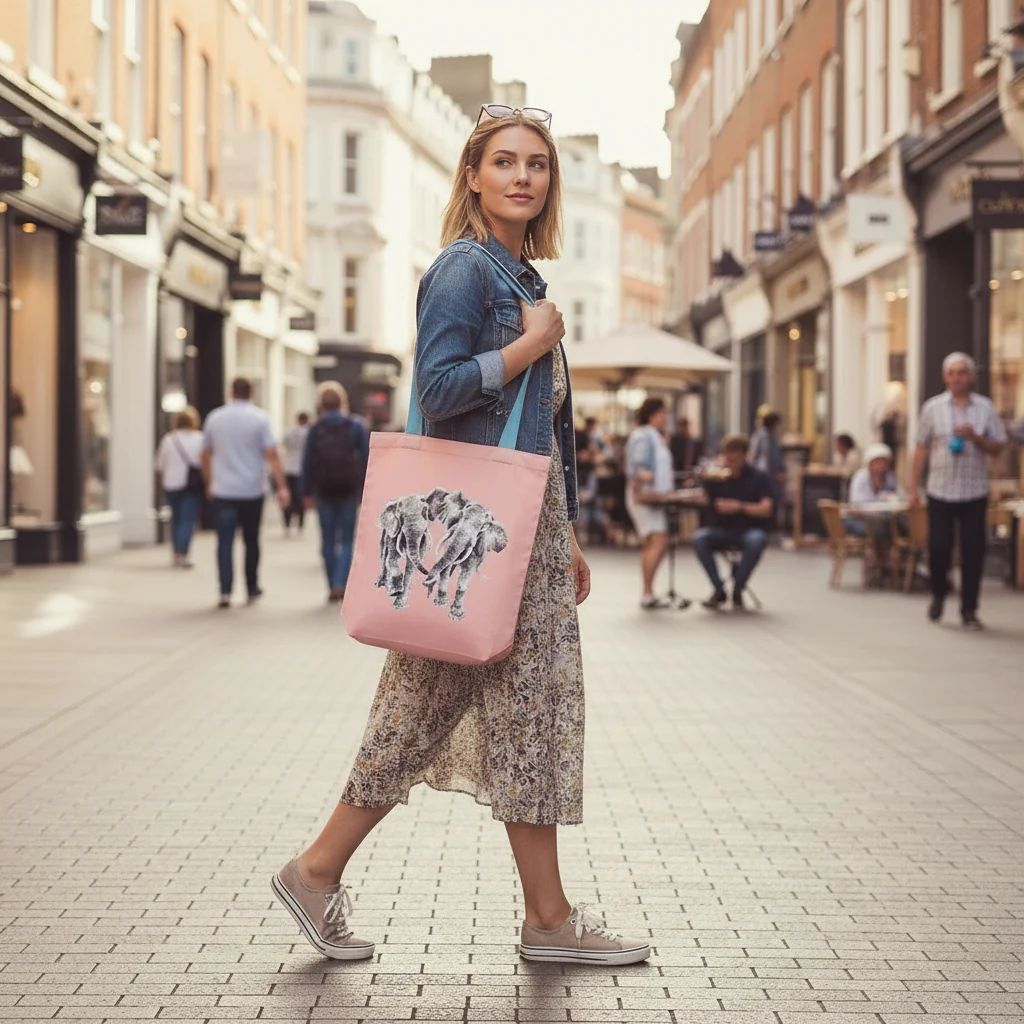Wrendale Designs Canvas Tote Bag - Age Is Irrelephant - Image 2