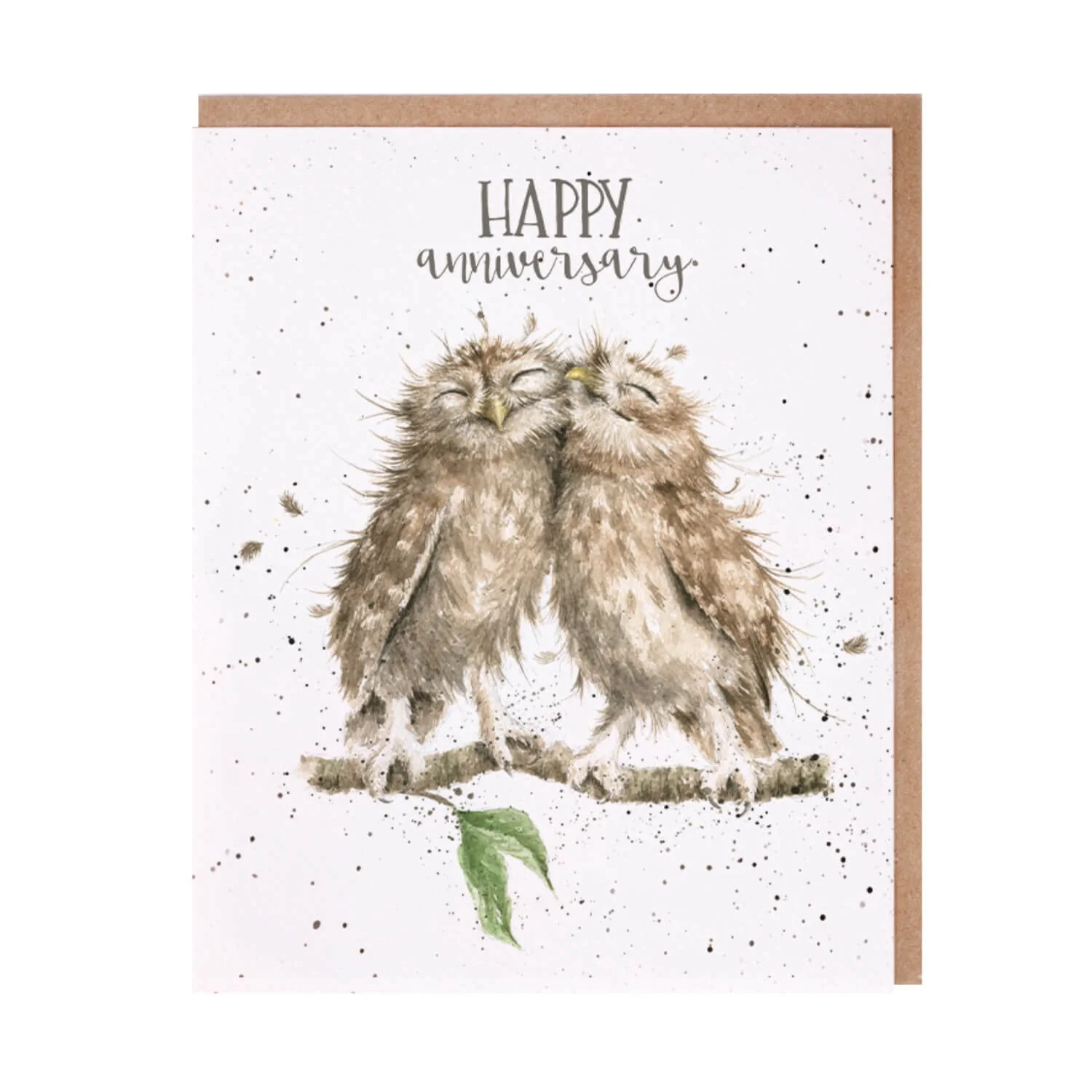 Wrendale Designs Card by Hannah Dale Anniversary Card - Owls