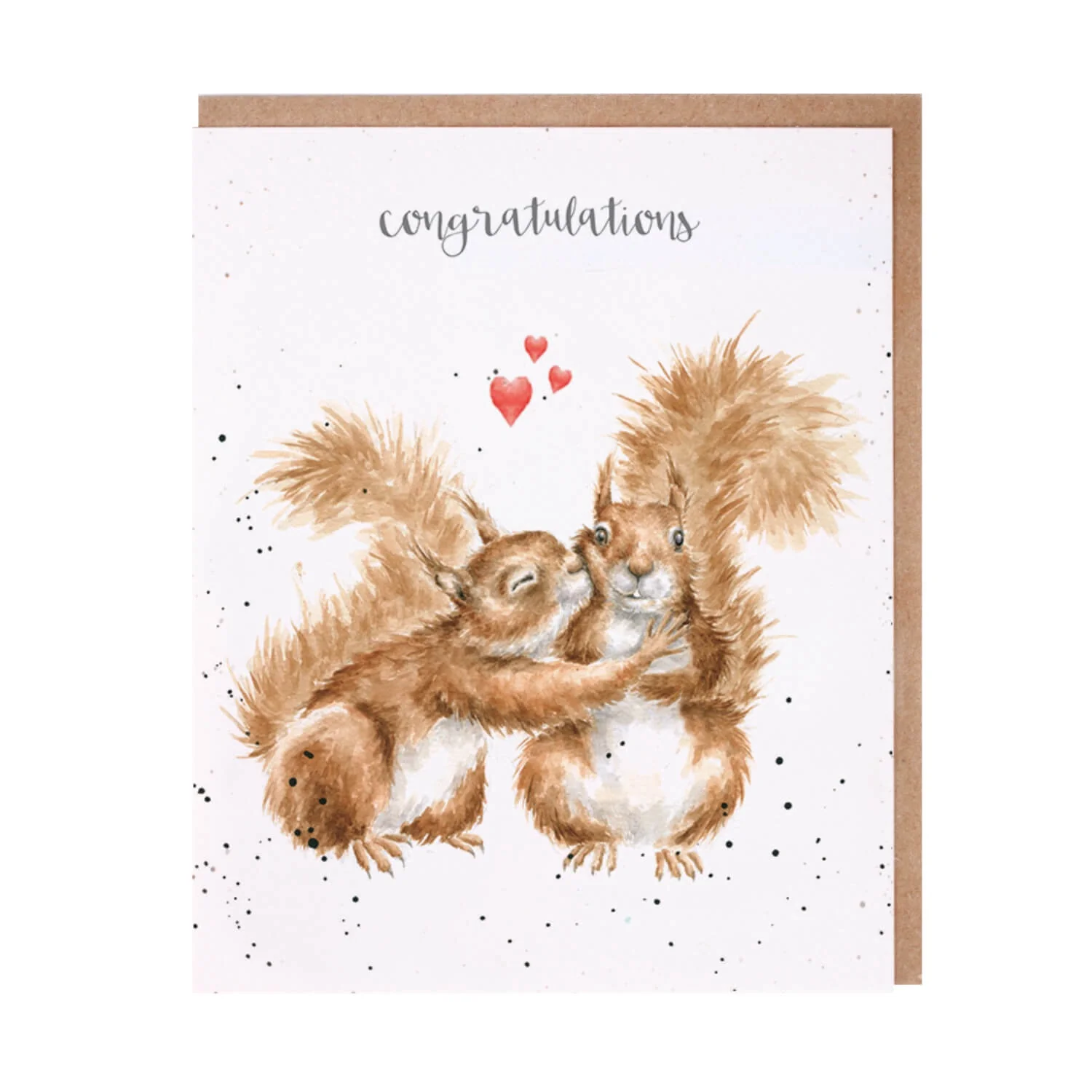 Wrendale Designs Card by Hannah Dale Engagement Card - Nuts About Each Other - Squirrel