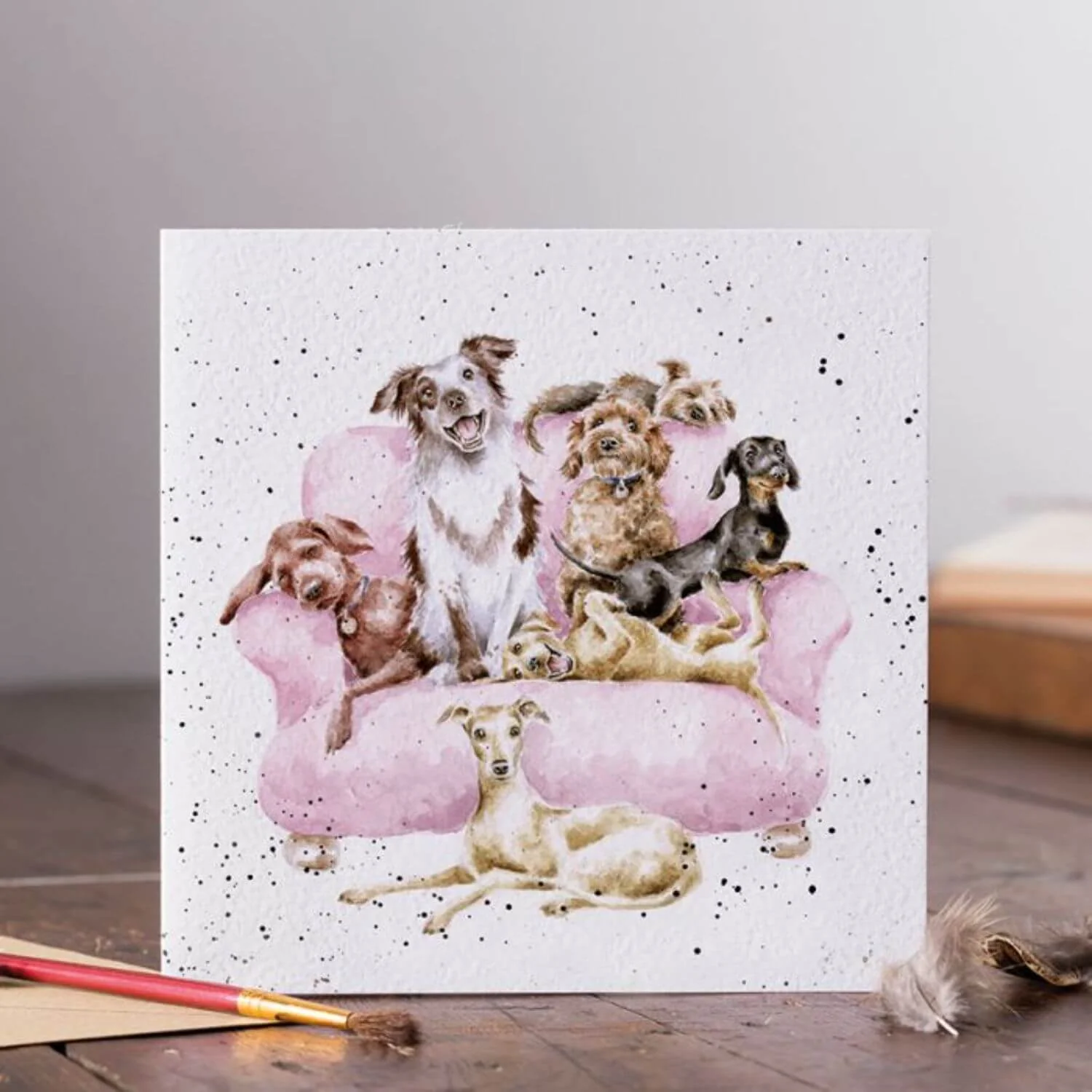 Wrendale Designs by Hannah Dale Card - Movie Night - Image 2