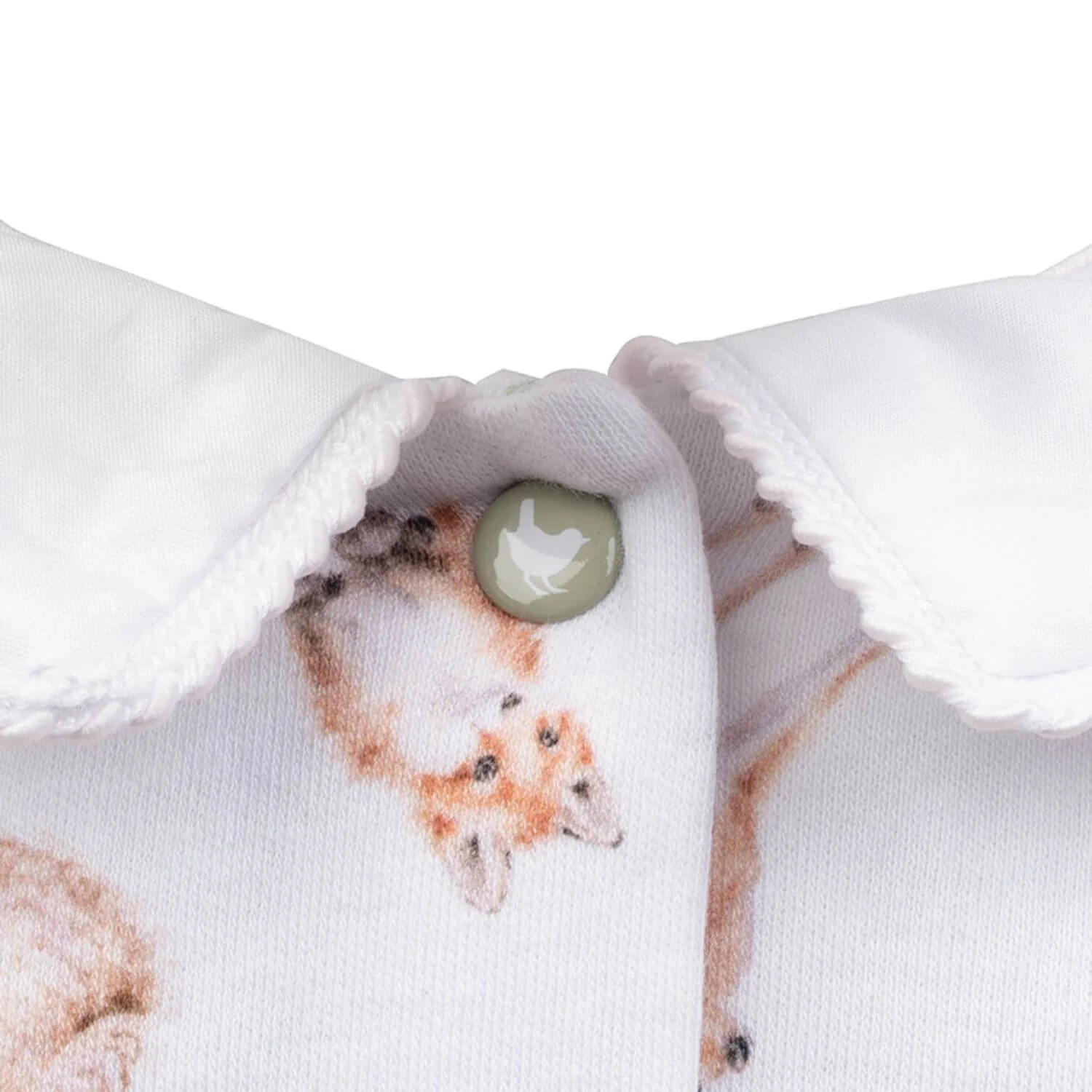 Wrendale Designs Little Wren Little Forest Printed Babygrow - 0-3 Months - Image 2