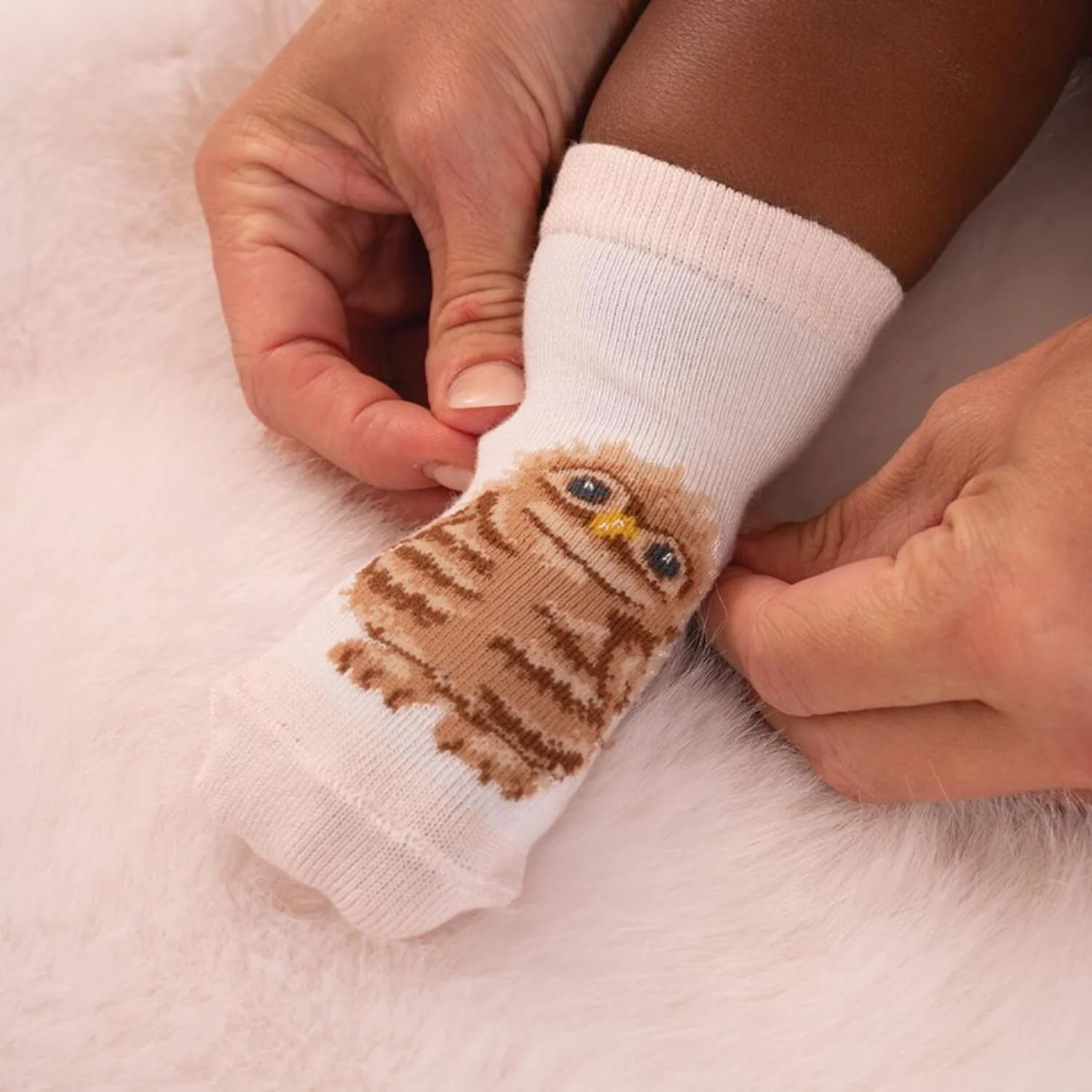 Wrendale Designs Little Wren  Little Forest Woodland Animal Bamboo Baby Socks - 6-12 Months - Image 4