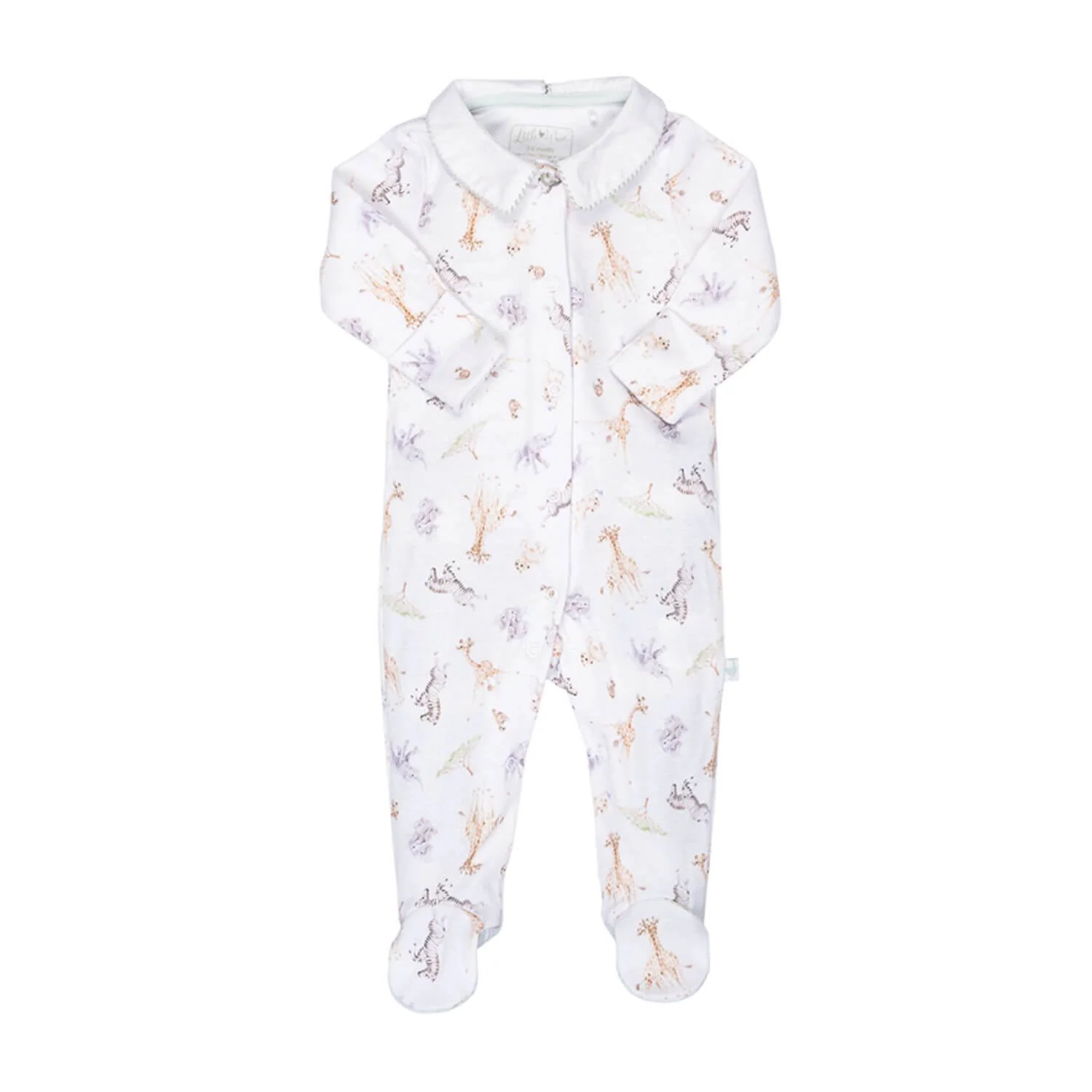 Wrendale Designs Little Wren Little Savannah Printed Babygrow - 3-6 Months
