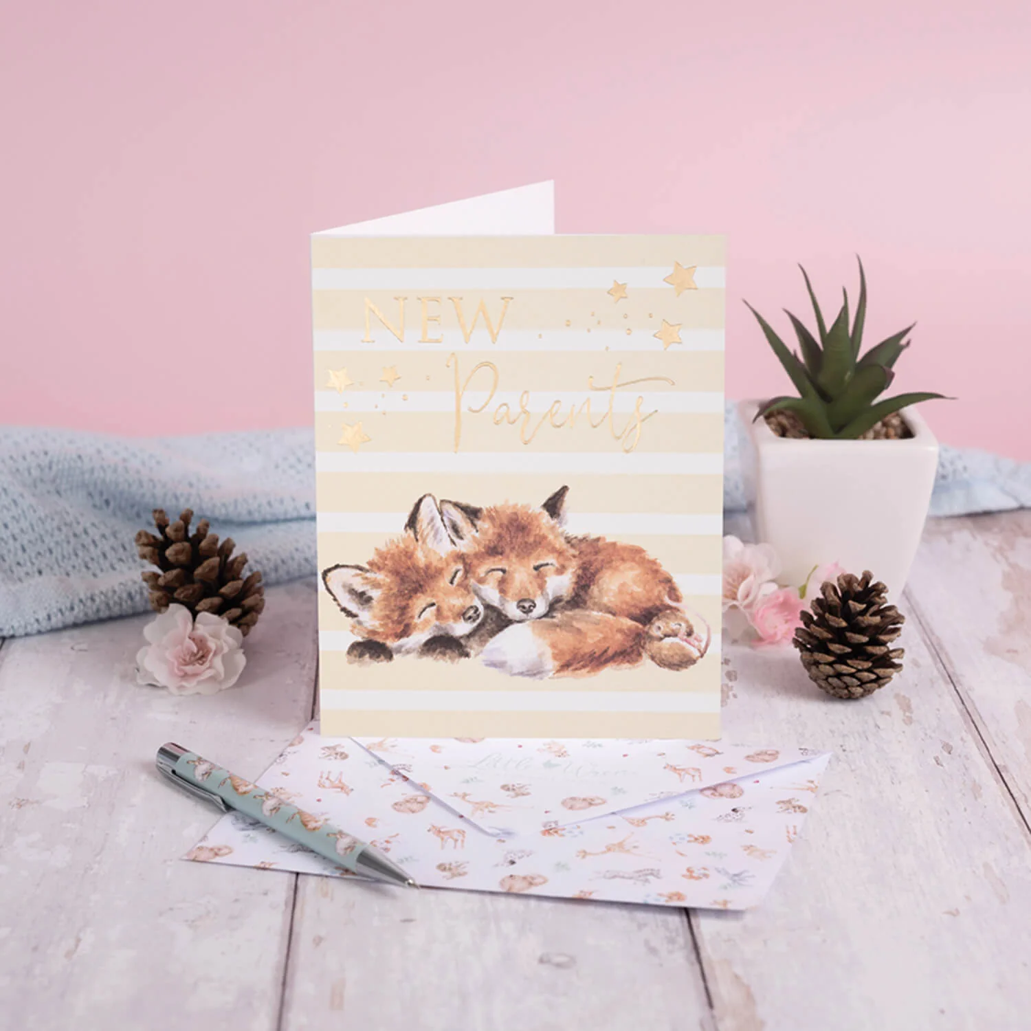 Wrendale Designs Little Wren Card - Furever Family - New Parents - Fox - Image 2