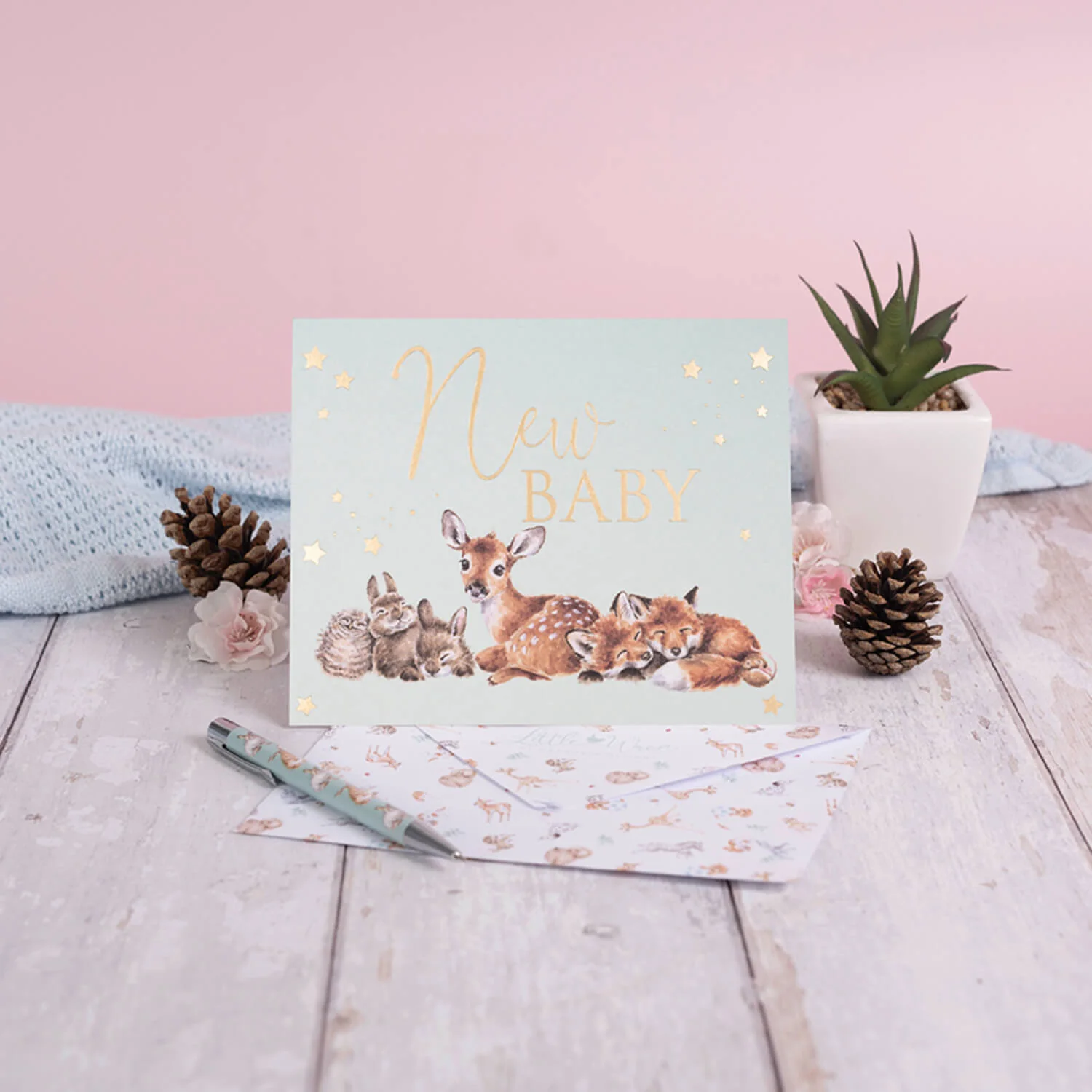 Wrendale Designs Little Wren Card - Little Forest - New Baby - Woodland Animals - Image 2