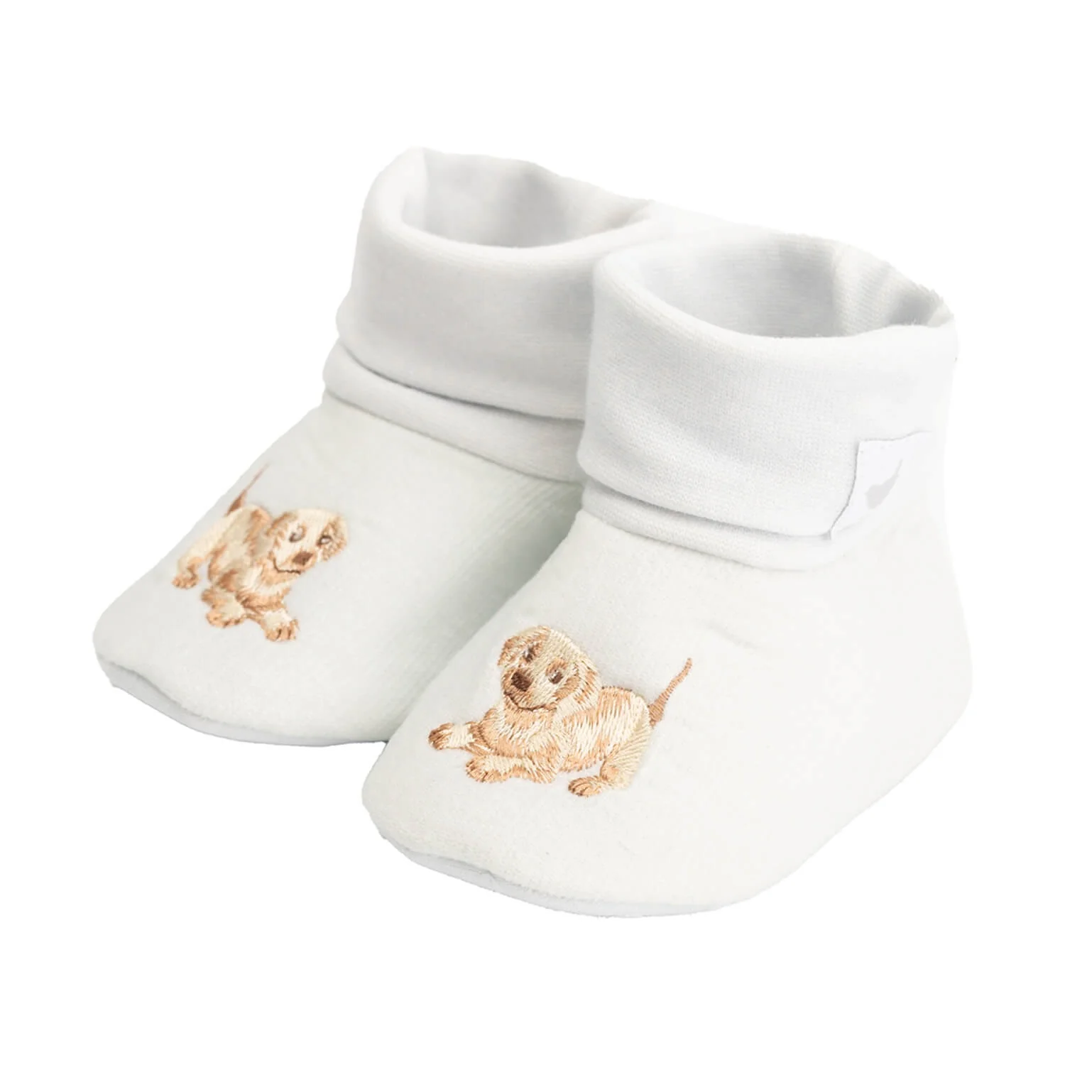 Wrendale Designs Little Wren Embroidered Baby Booties - Little Paws