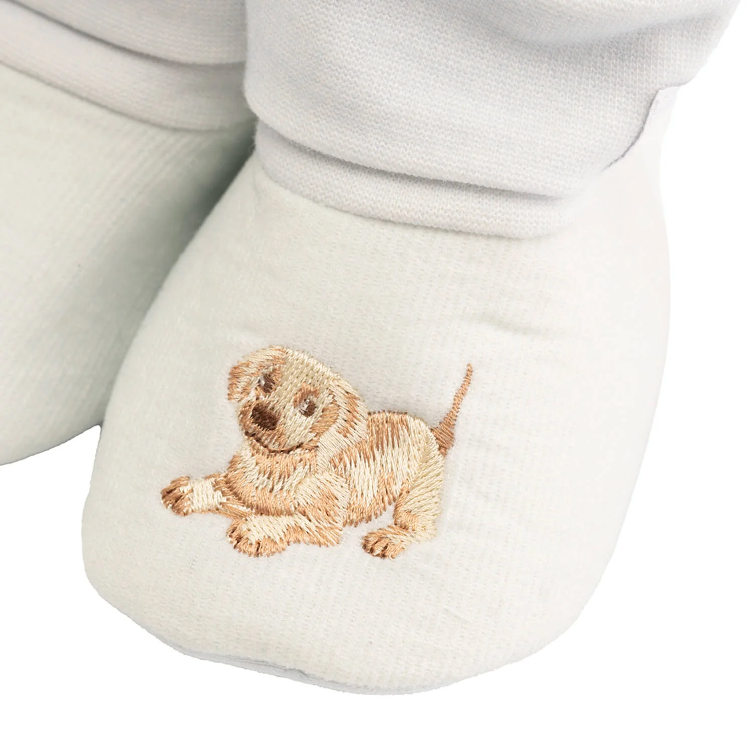 Wrendale Designs Little Wren Embroidered Baby Booties - Little Paws - Image 2