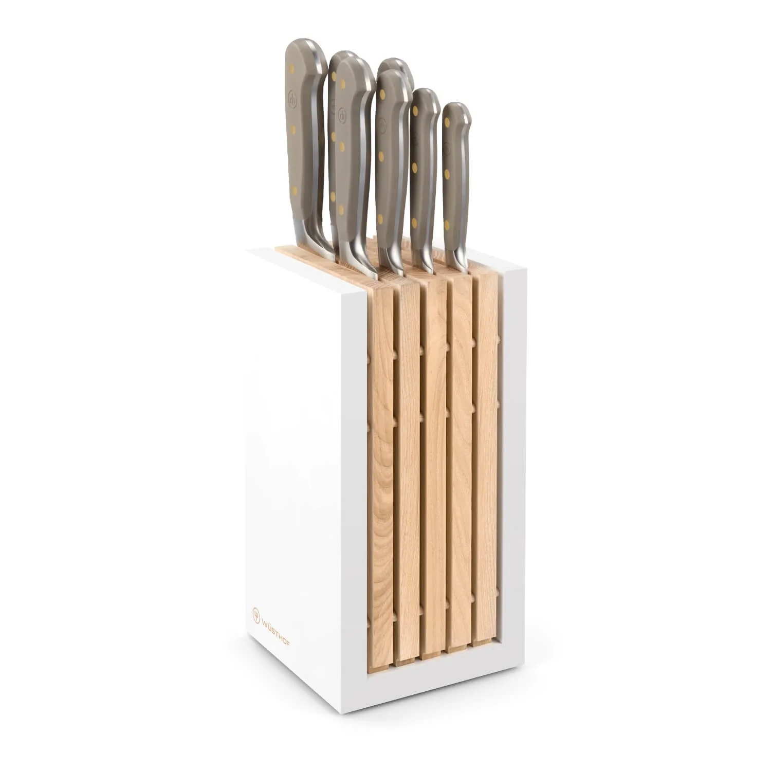 Wusthof Classic 8 Piece Designer Kitchen Knife Block Set - Velvet Oyster