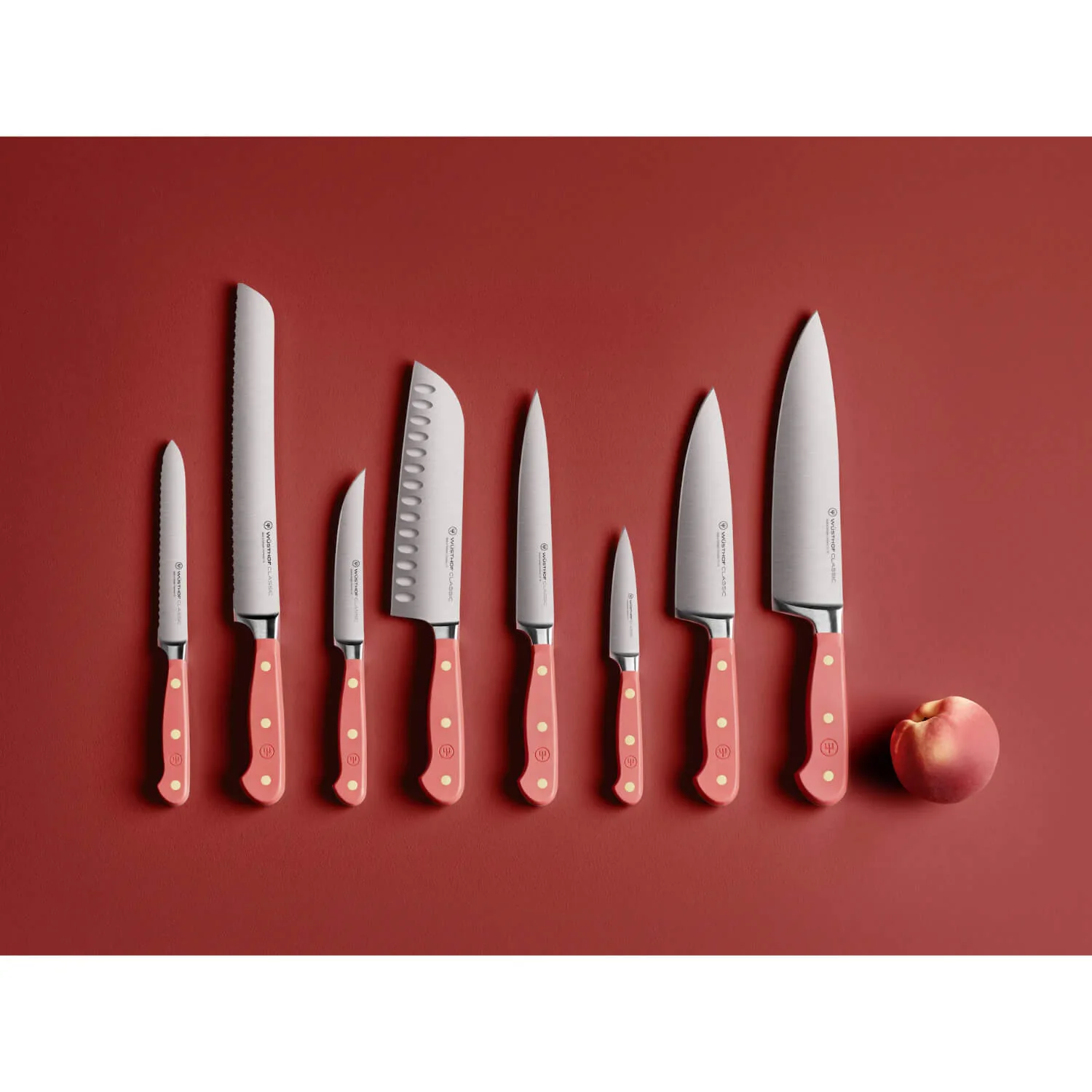 Wusthof Classic 9cm Paring Knife - Coral Peach - Image 2