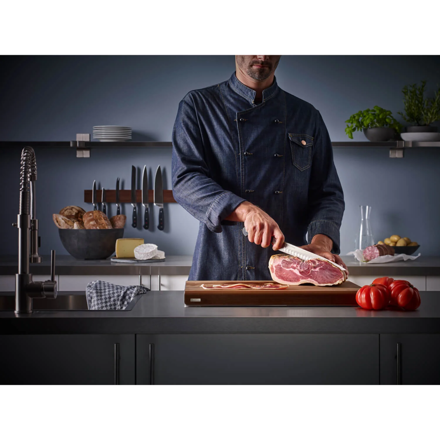Wusthof Classic Ikon 16cm Chefs Knife - Black - Image 8