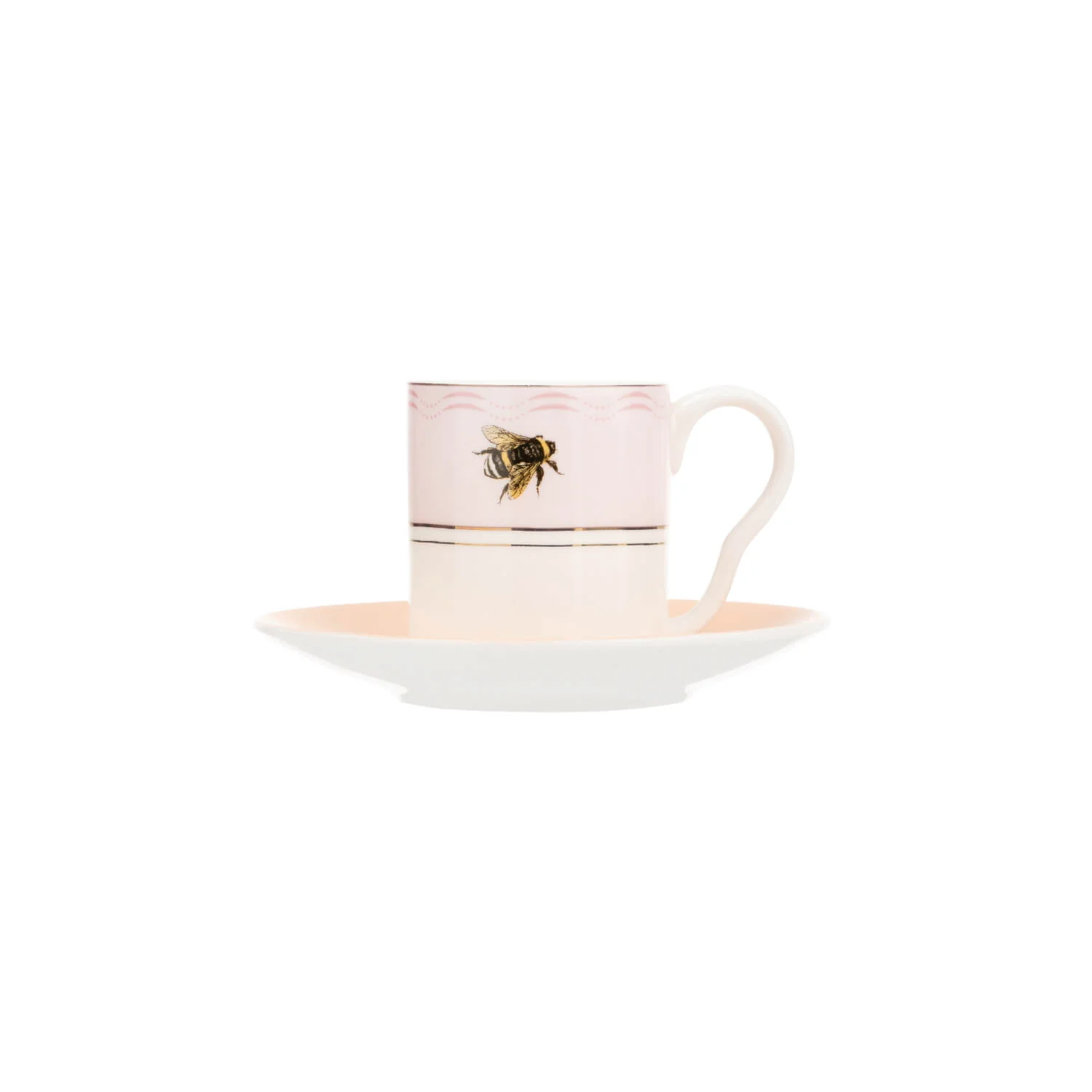 Yvonne Ellen 2-Piece Fine China Espresso Cup & Saucer - Slogan - Image 3